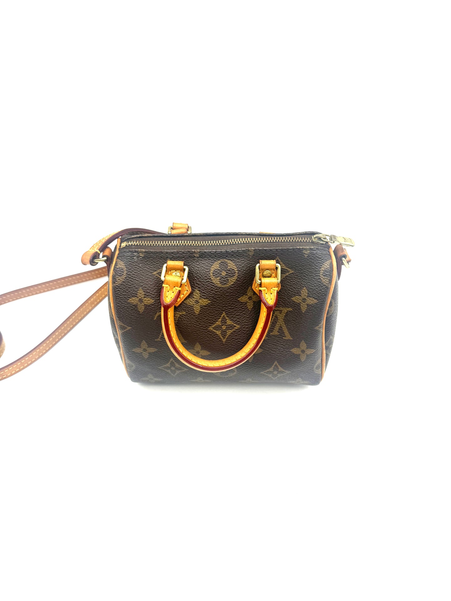 Louis Vuitton - Nano Speedy - Monogram coated canvas with natural cowhide leather trim - Brown - (Mini)
