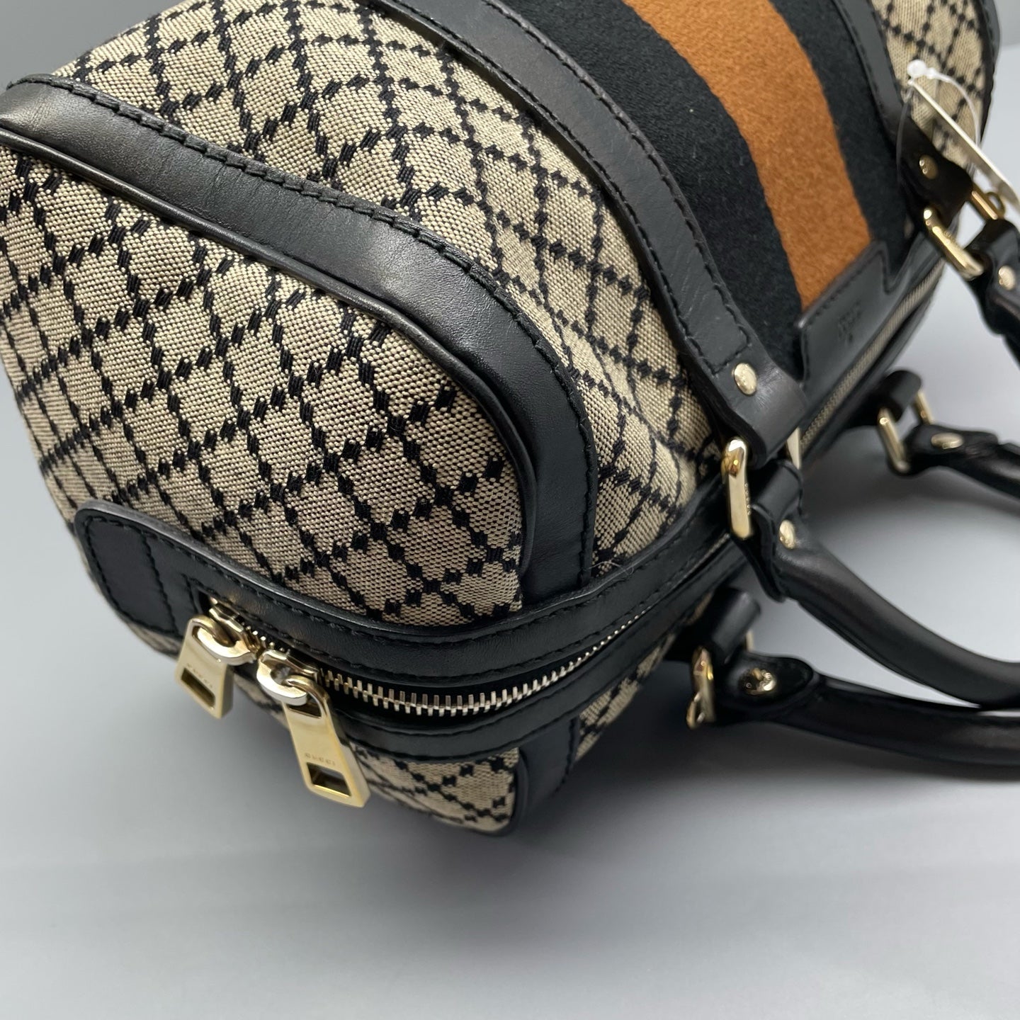 Gucci - Diamante Boston Bag 281518 - Canvas and Leather - Multicolour - (Medium)