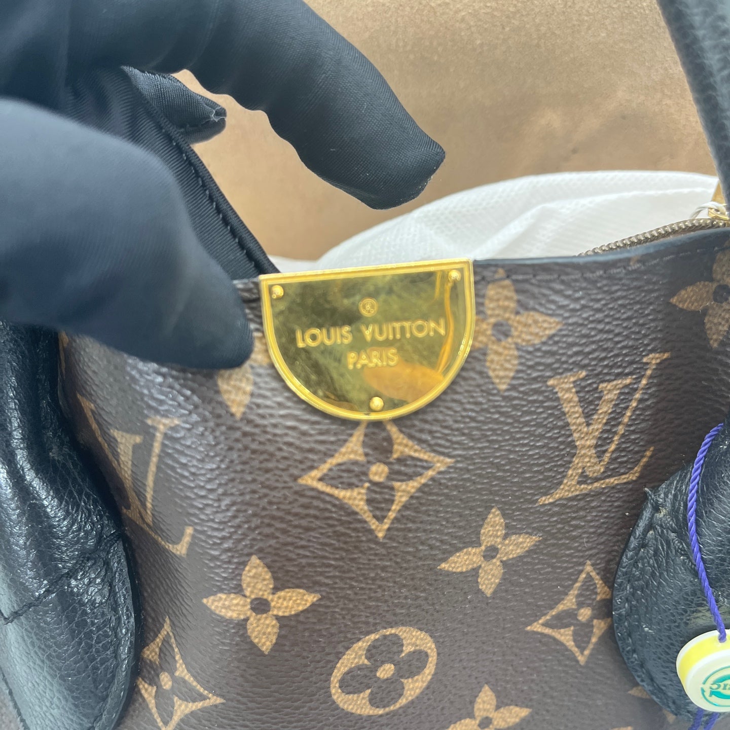 Louis Vuitton - Flandrin Tote - Monogram coated canvas with grained leather - Brown and Black - (Medium)