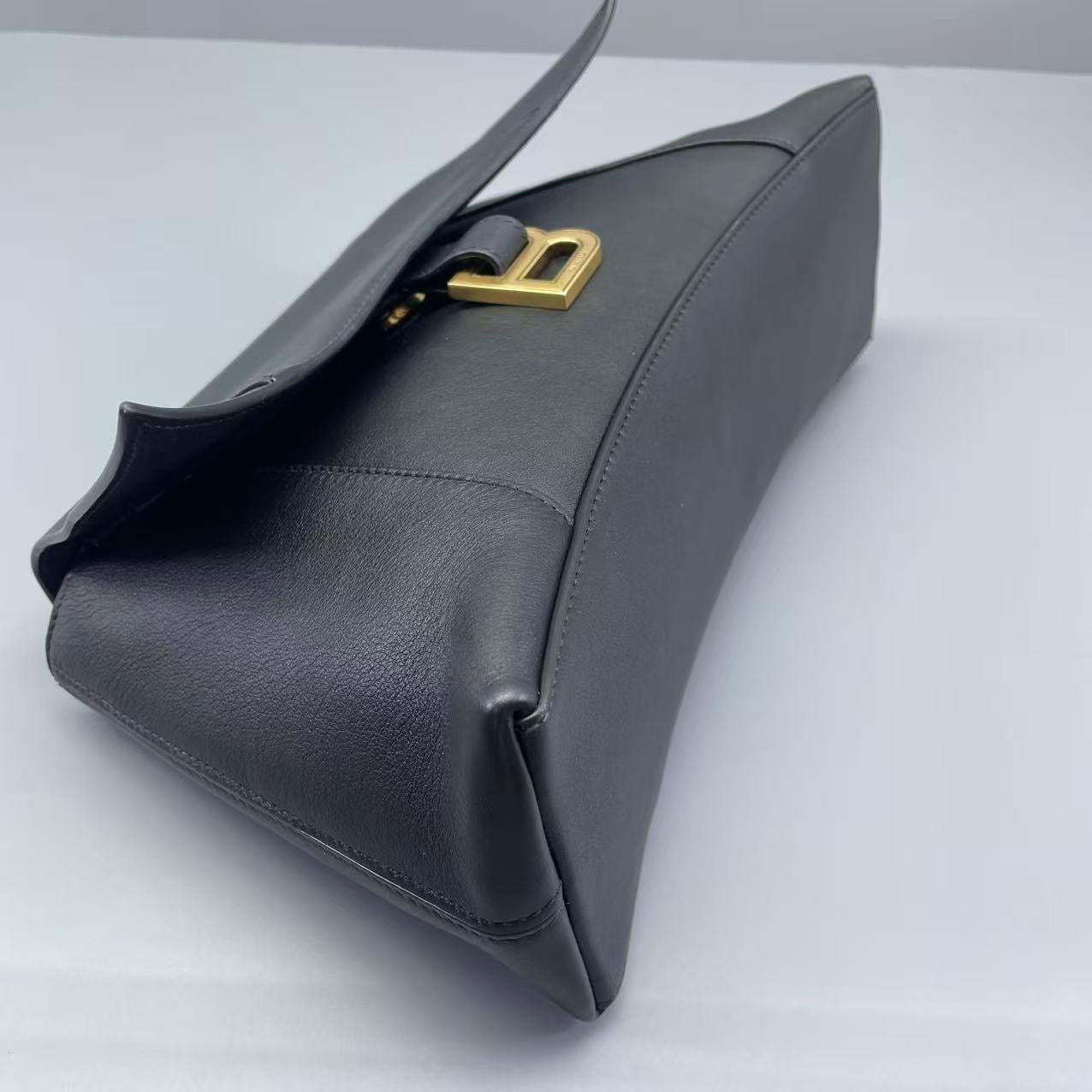 Balenciaga - Crush Shoulder Bag - Leather - Black - (small)