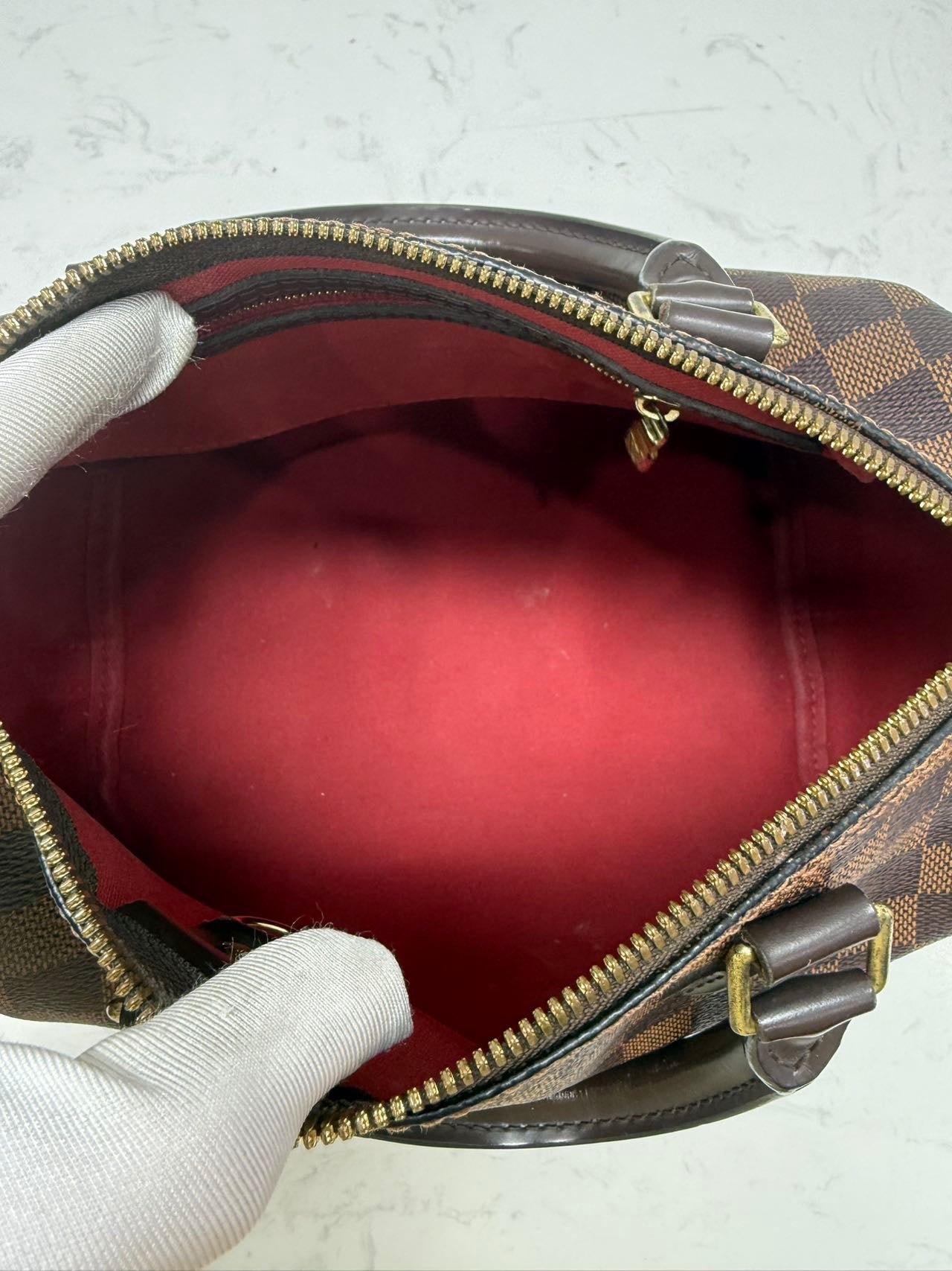 Louis Vuitton - Speedy 25 Bandoulière - Damier Ebene coated canvas with leather trim - Brown - (small)