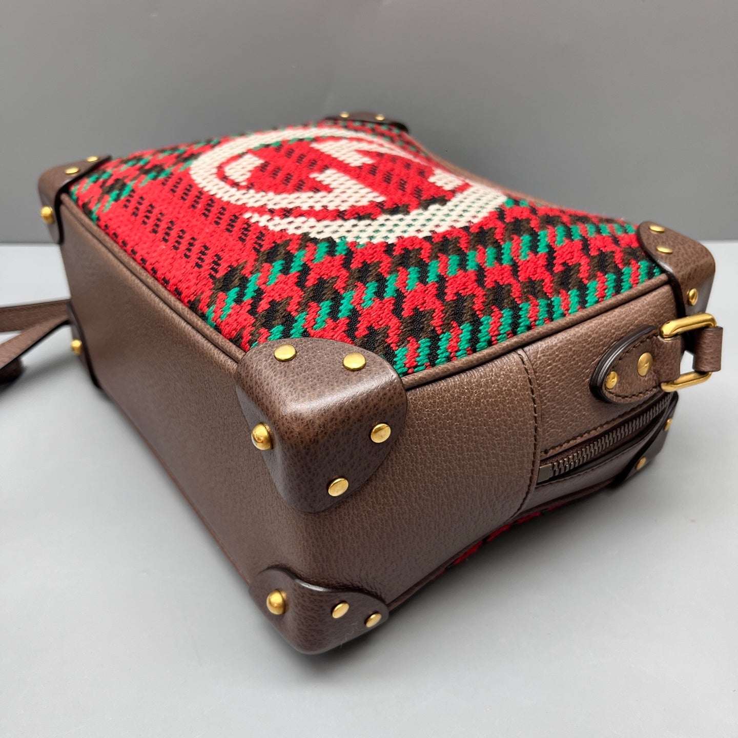 Gucci - GG Knit Box Bag - Knitted textile and Leather - Multicolour - (small)