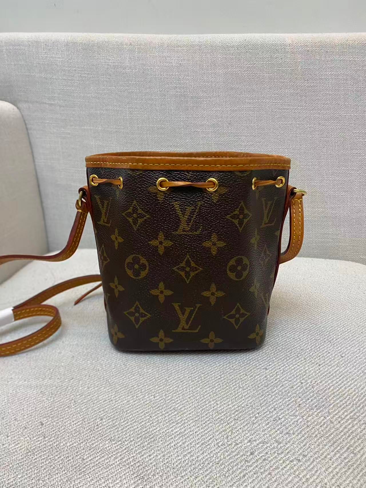 Louis Vuitton - Nano Noe - Monogram coated canvas with natural cowhide leather trim - Brown - (mini)