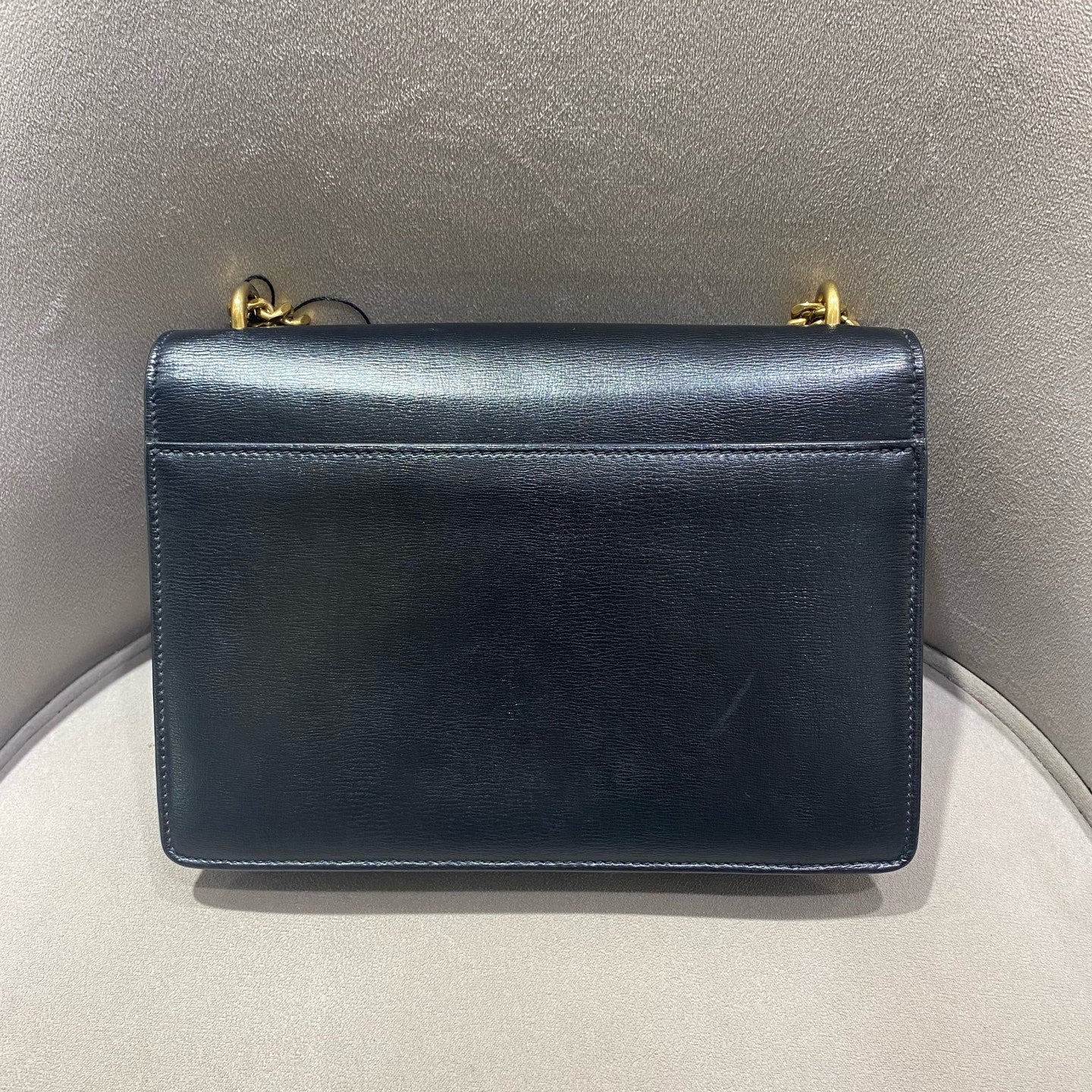 Saint Laurent - Sunset Bag - Grained cowhide leather - Black - (small)