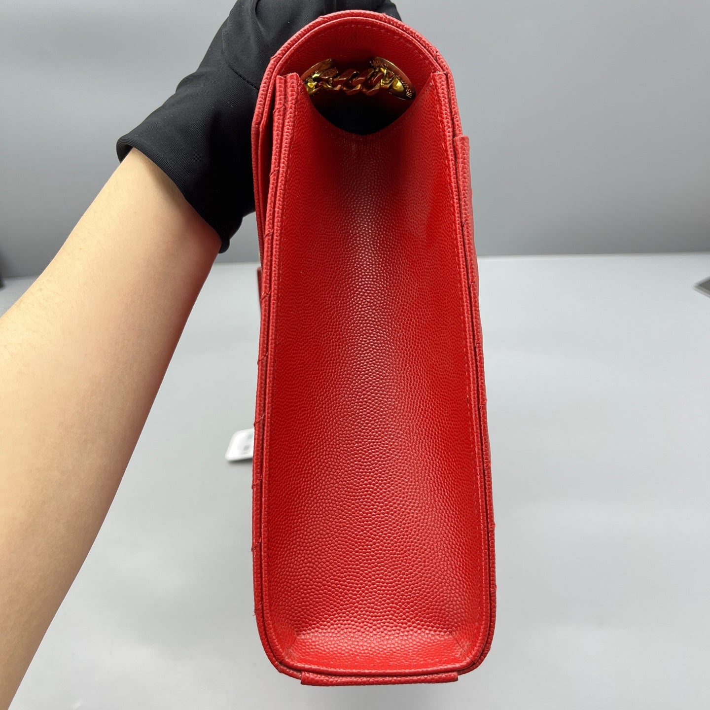 Saint Laurent - Envelope Chain Bag - Caviar leather - Red - (Large)