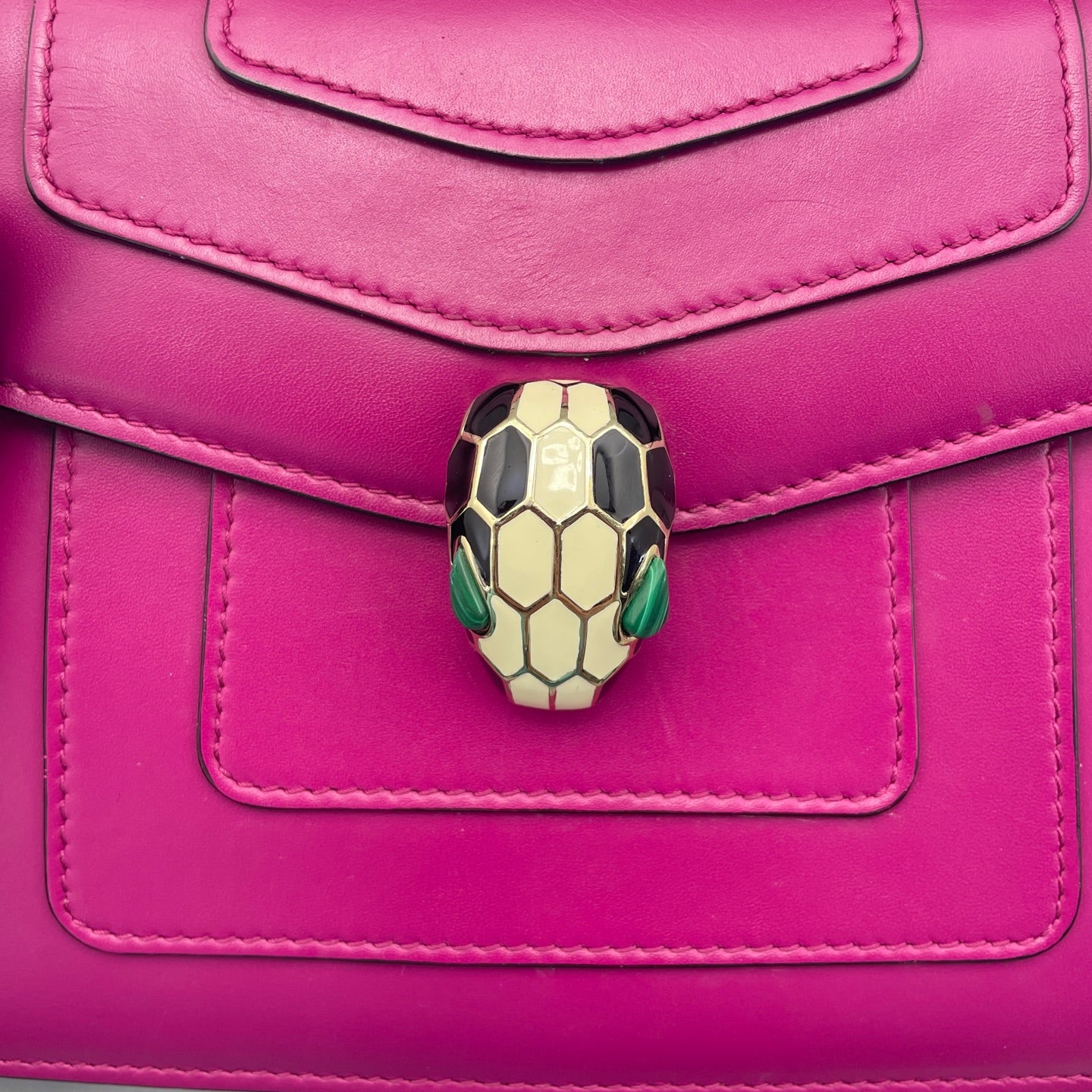 Bvlgari - Serpenti Forever Flap Cover Bag - Leather - Pink - (Small)