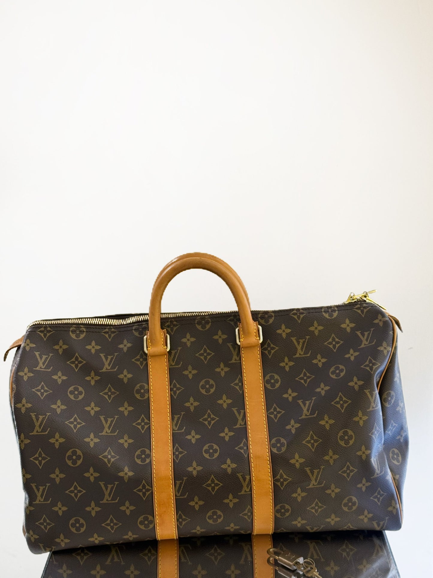 Louis Vuitton - Keepall 45 - Monogram coated canvas with Vachetta leather trim - Brown - (large)