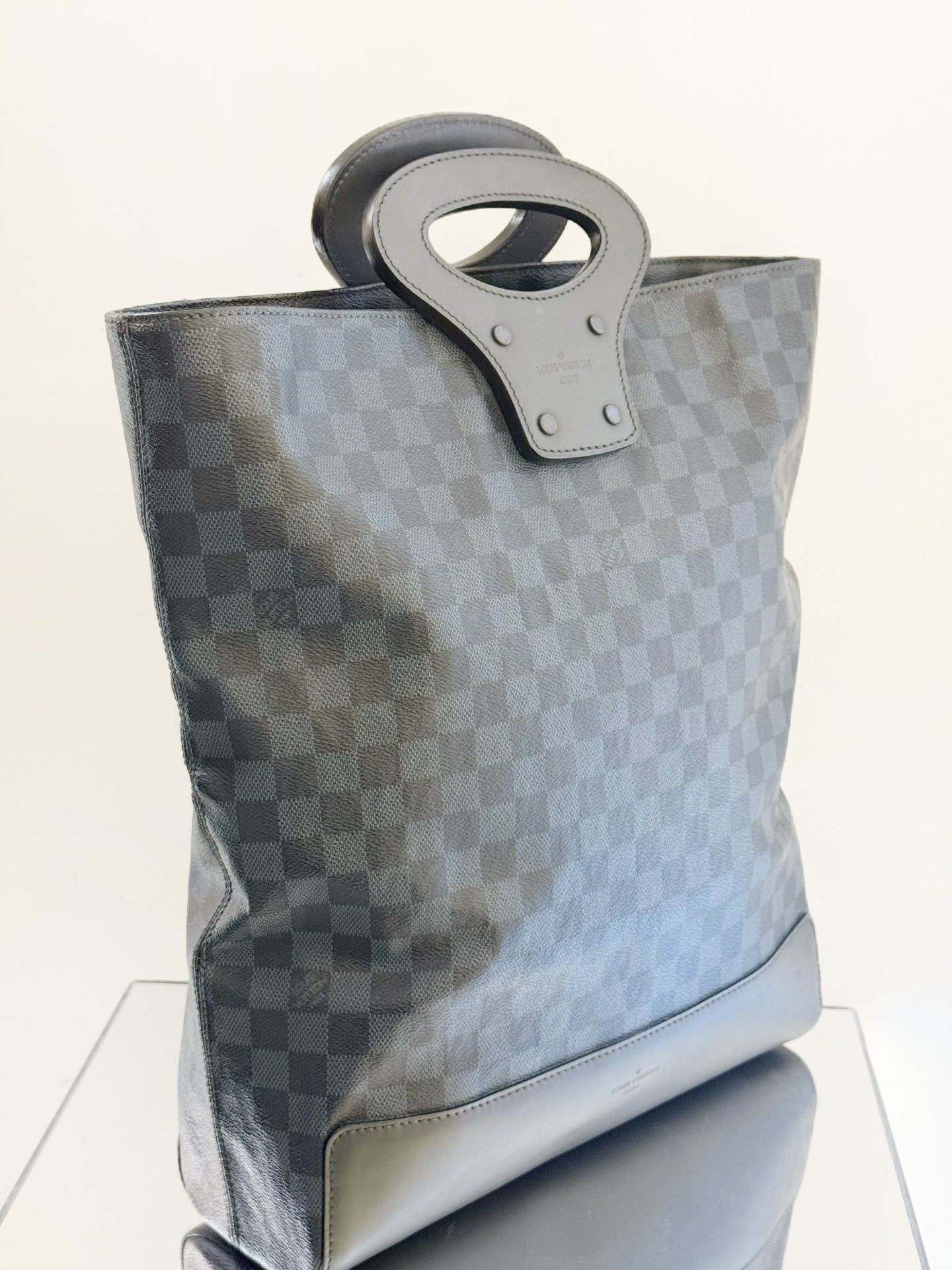 Louis Vuitton - Damier Graphite Music Score Tote Bag - Coated canvas with leather trim - Grey - (Large)