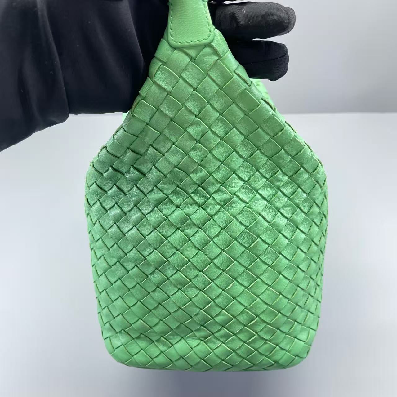 Bottega Veneta - Intrecciato Lunchbox Bag - Lambskin leather - Green - (medium)
