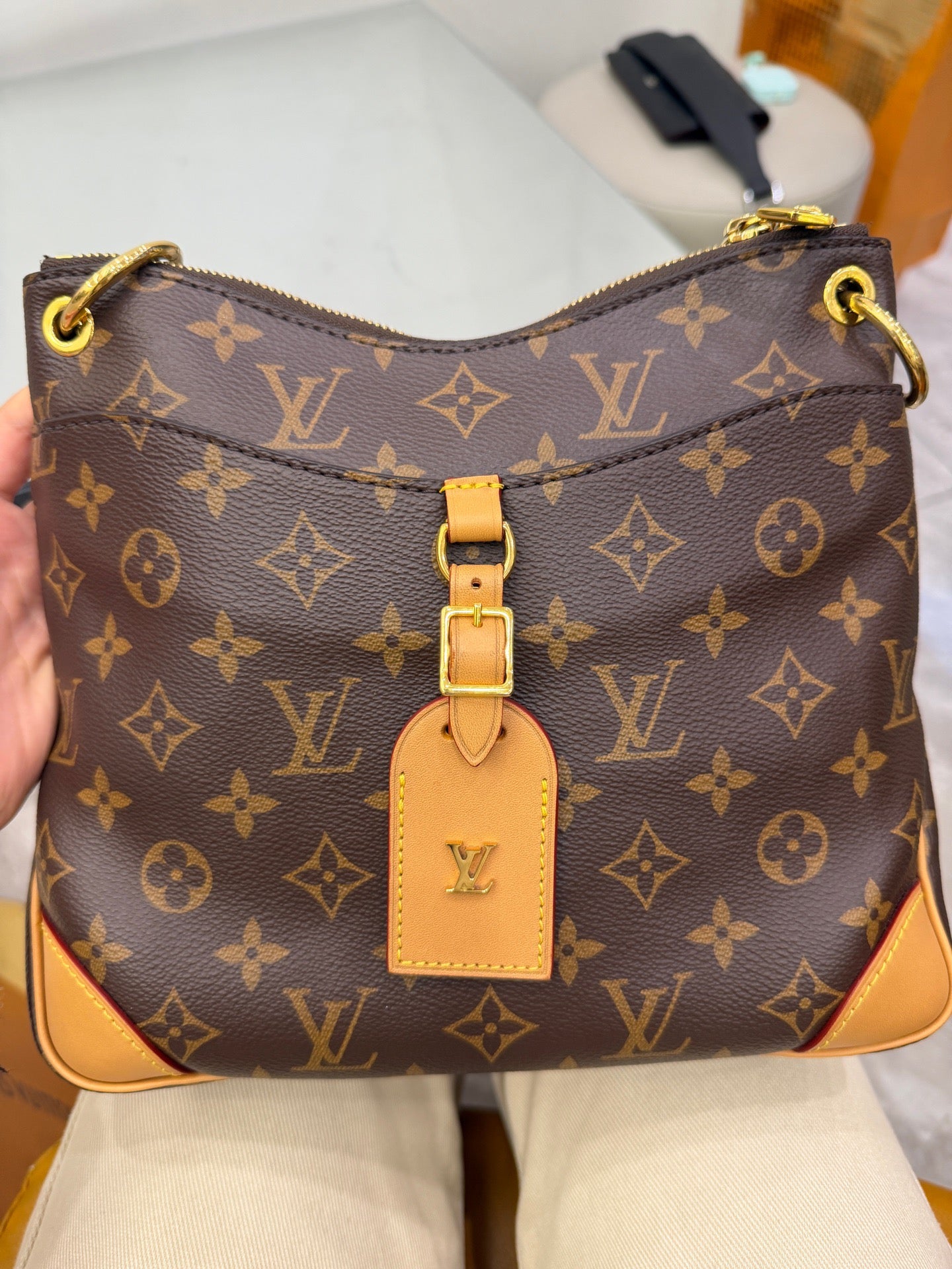 Louis Vuitton - Odeon PM (M45354) - Monogram coated canvas with Vachetta leather trim - Brown - (Small)