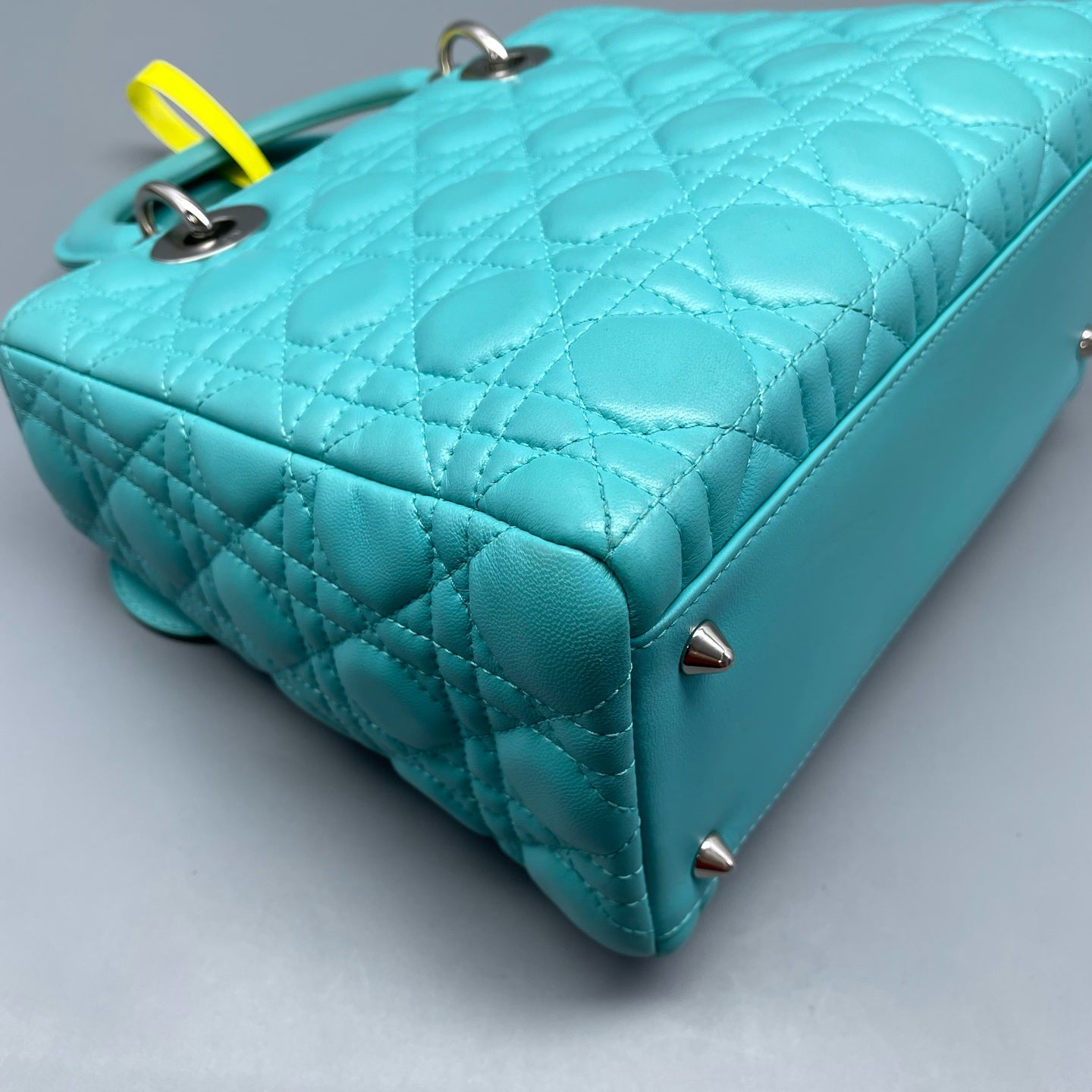 Dior - Lady Dior - Lambskin leather - Aqua Blue with Silver-Tone Hardware - (Medium)