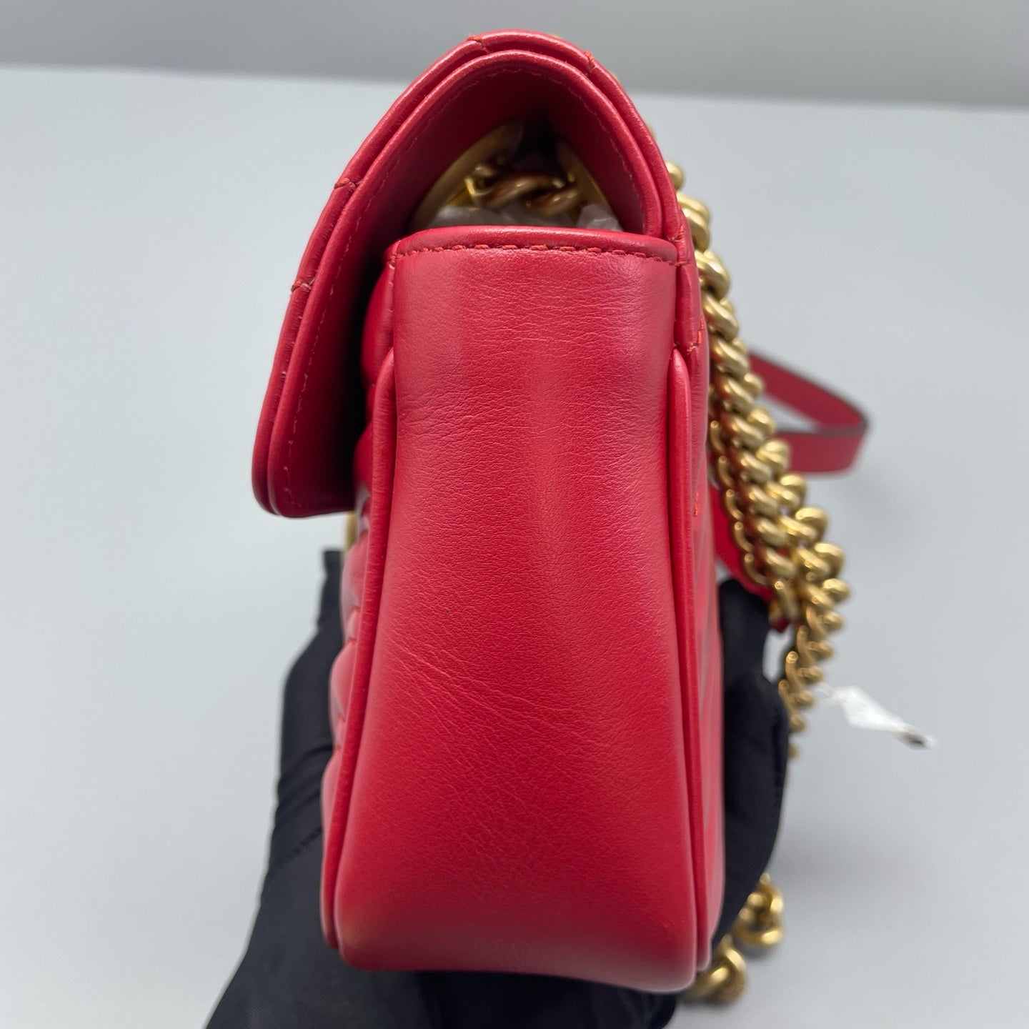 Gucci - GG Marmont Matelassé Small Shoulder Bag - Leather - Red - (mini)