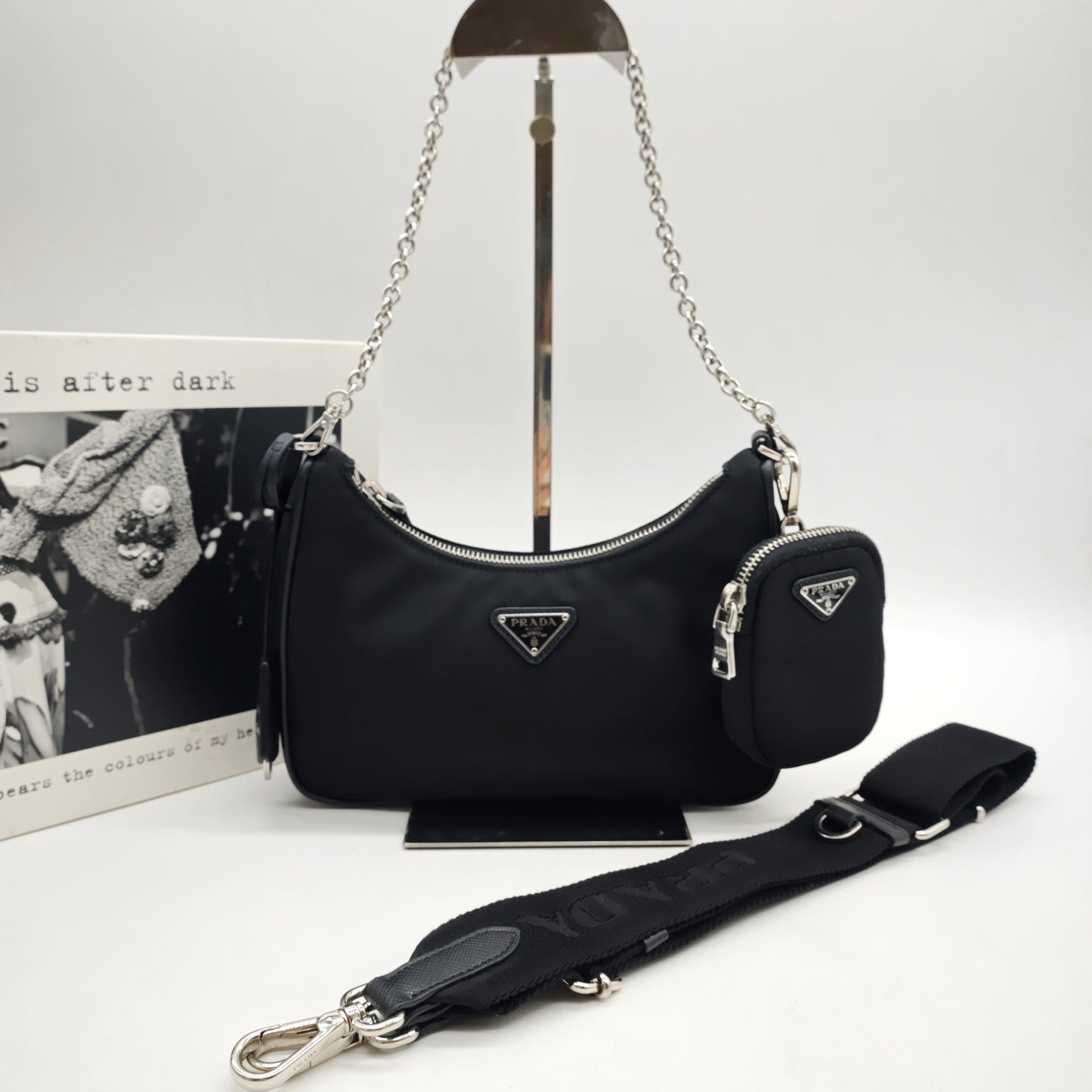 Prada - Re-Edition 2005 Hobo - Re-Nylon (Polyamide) and Saffiano leather trim - Black - (Small)