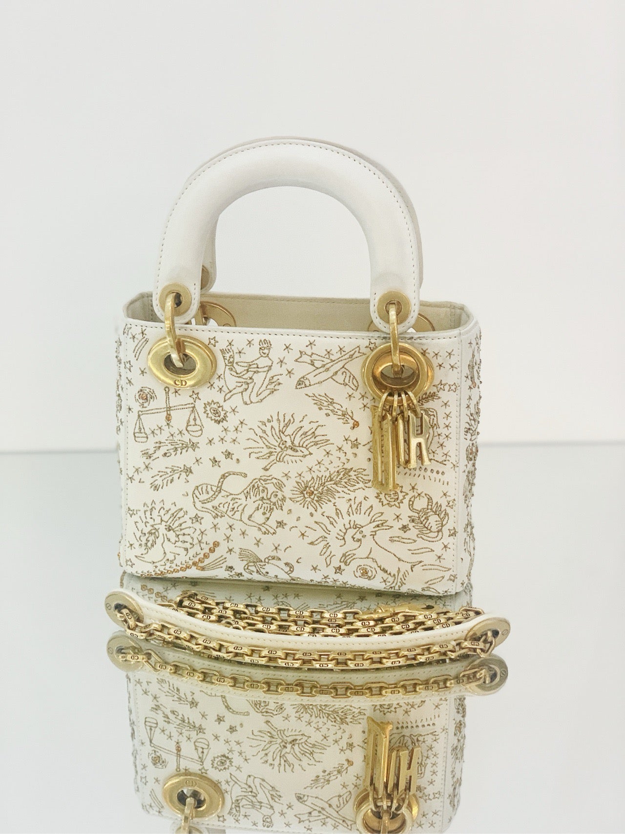 Dior - Lady Dior 12 Constellation Series Mini - Leather - White - (mini)
