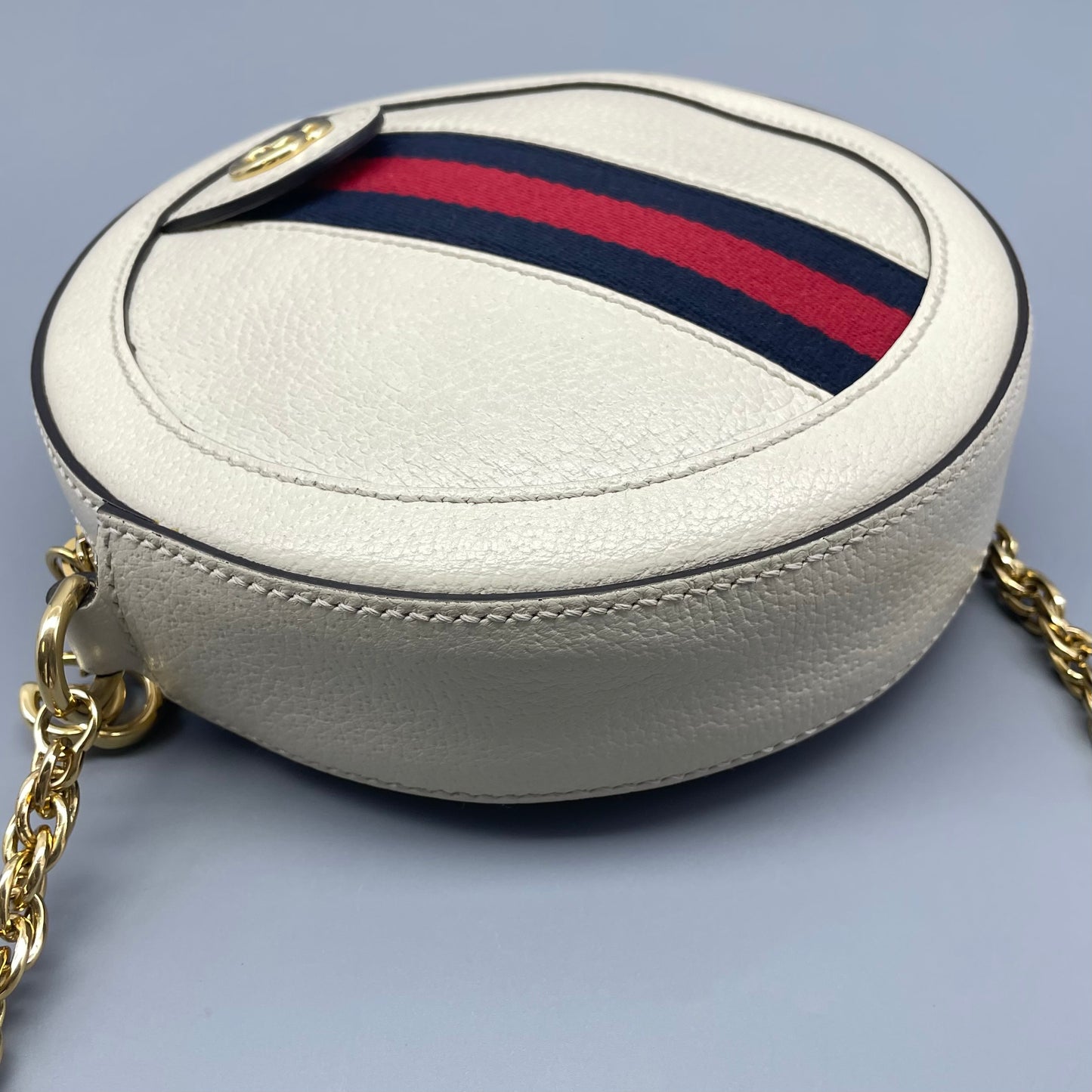 Gucci - Marmont Round Shoulder Bag - Grained leather - White - (mini)