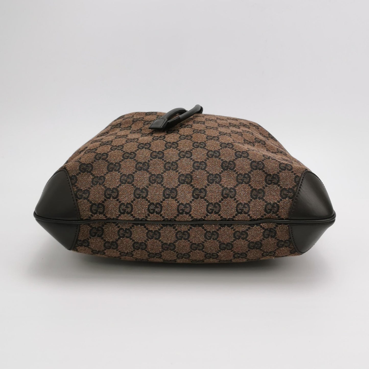 Gucci - GG Monogram Canvas Bucket Bag - GG monogram canvas and leather trim - Brown - (medium)