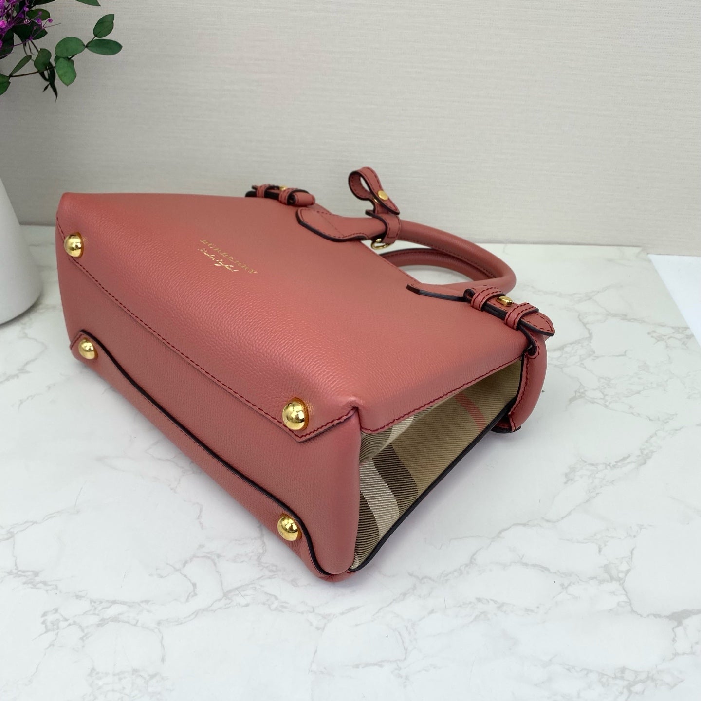 Burberry - Banner - Leather - Pink - (small)