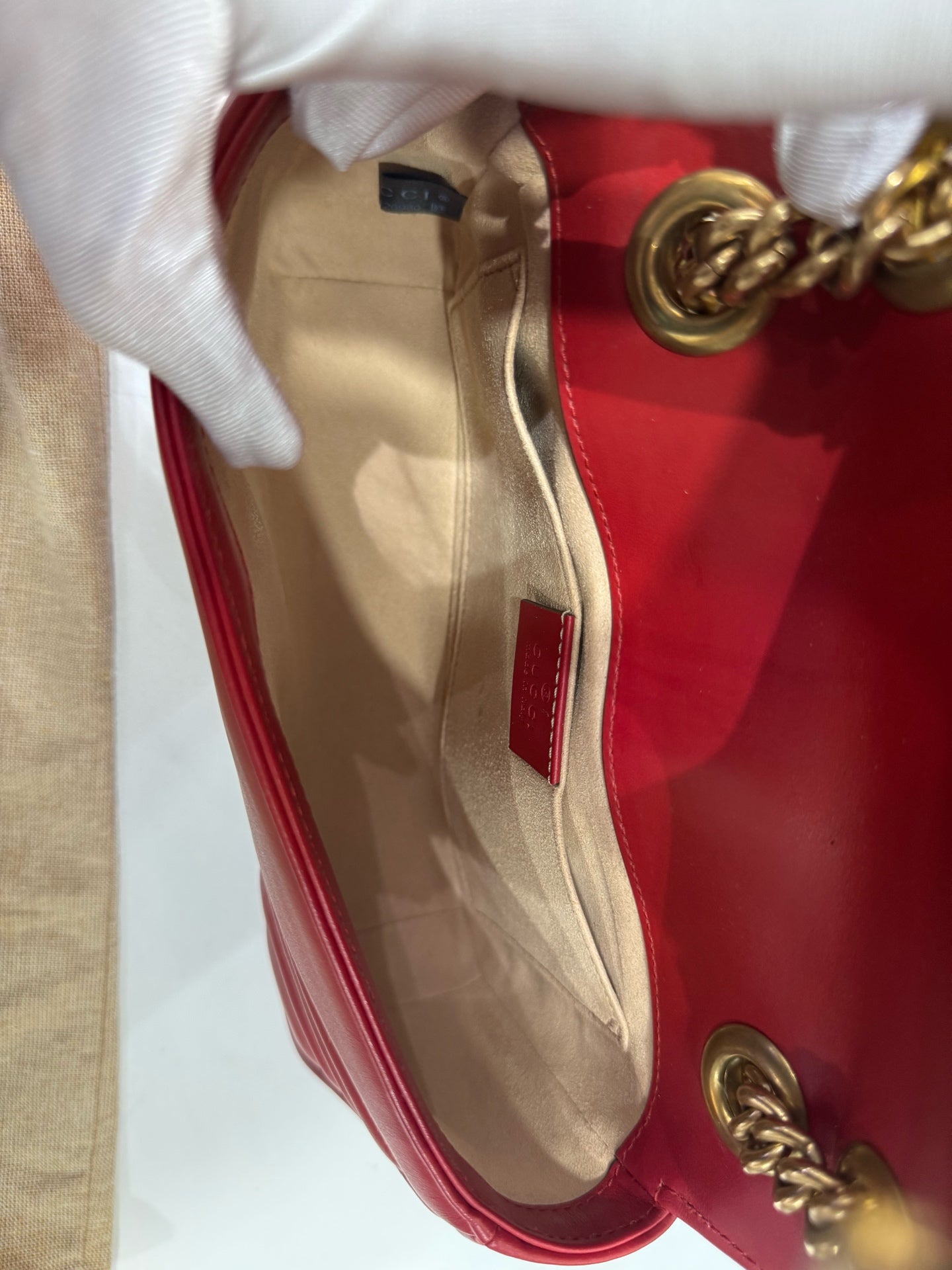 Gucci - GG Marmont Mini - Leather - Red - (mini)