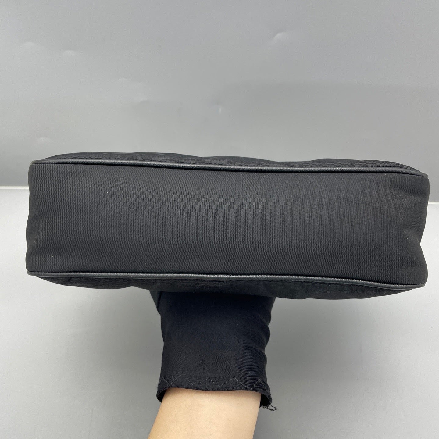 Prada - Re-Edition 2005 Hobo - Prada Re-Nylon (polyamide) with Saffiano leather trim - Black with Silver-Tone Hardware - (Small)