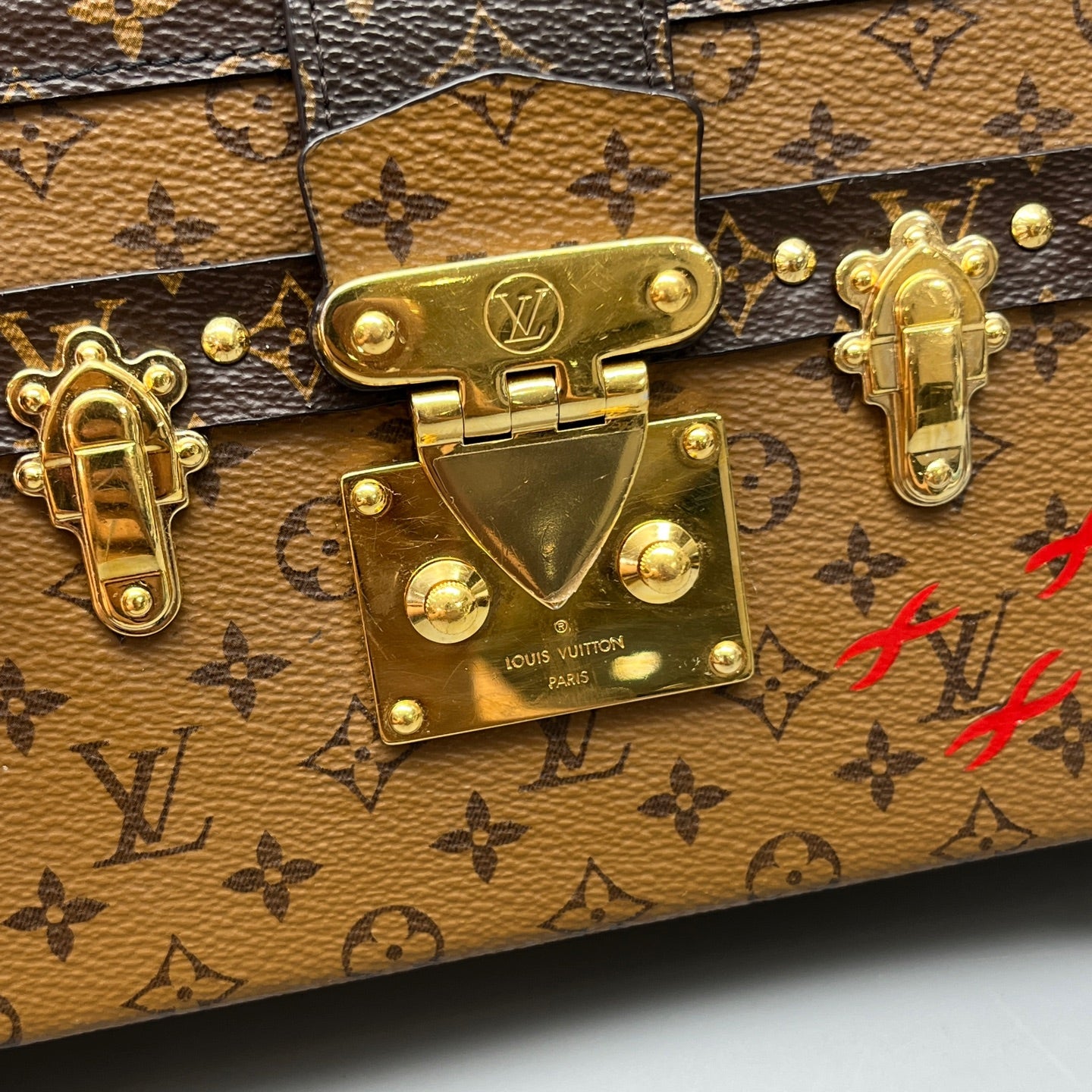 Louis Vuitton - Petite Malle - Monogram coated canvas with leather trim and interior - Brown and Caramel - (Mini)
