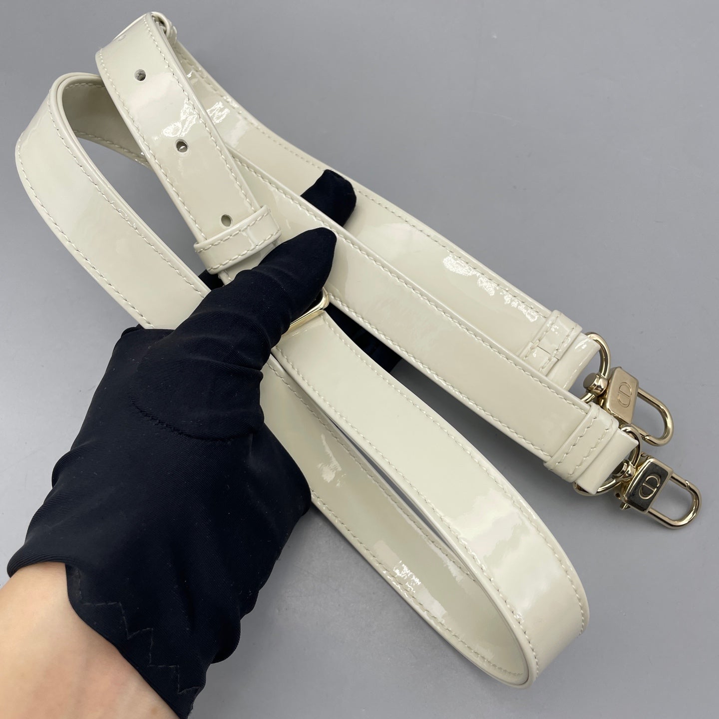 Dior - Lady Dior Mini - Patent leather - White - (mini)