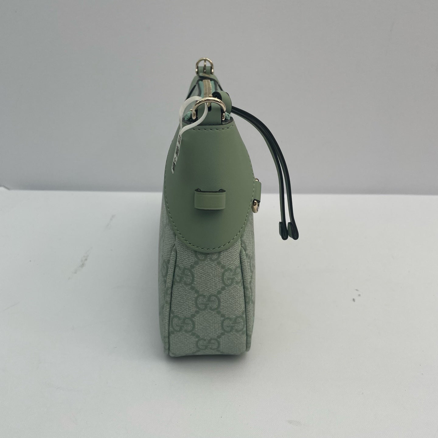 Gucci - 0436 Shoulder Bag - GG Supreme coated canvas with leather trim - Mint Green with Gold-Tone Hardware - (mini)