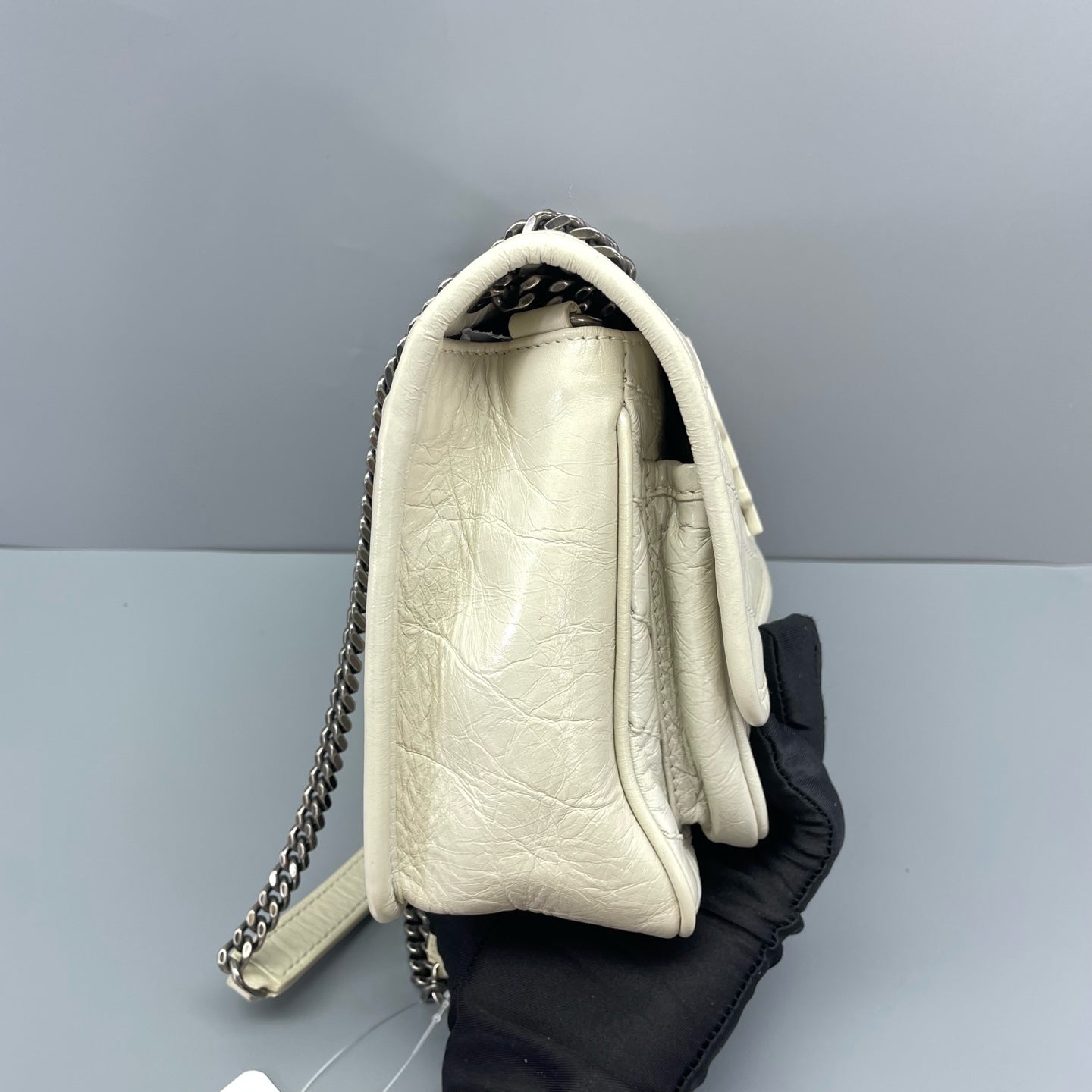 Saint Laurent - Niki Baby Chain Bag - Leather - White - (Small)