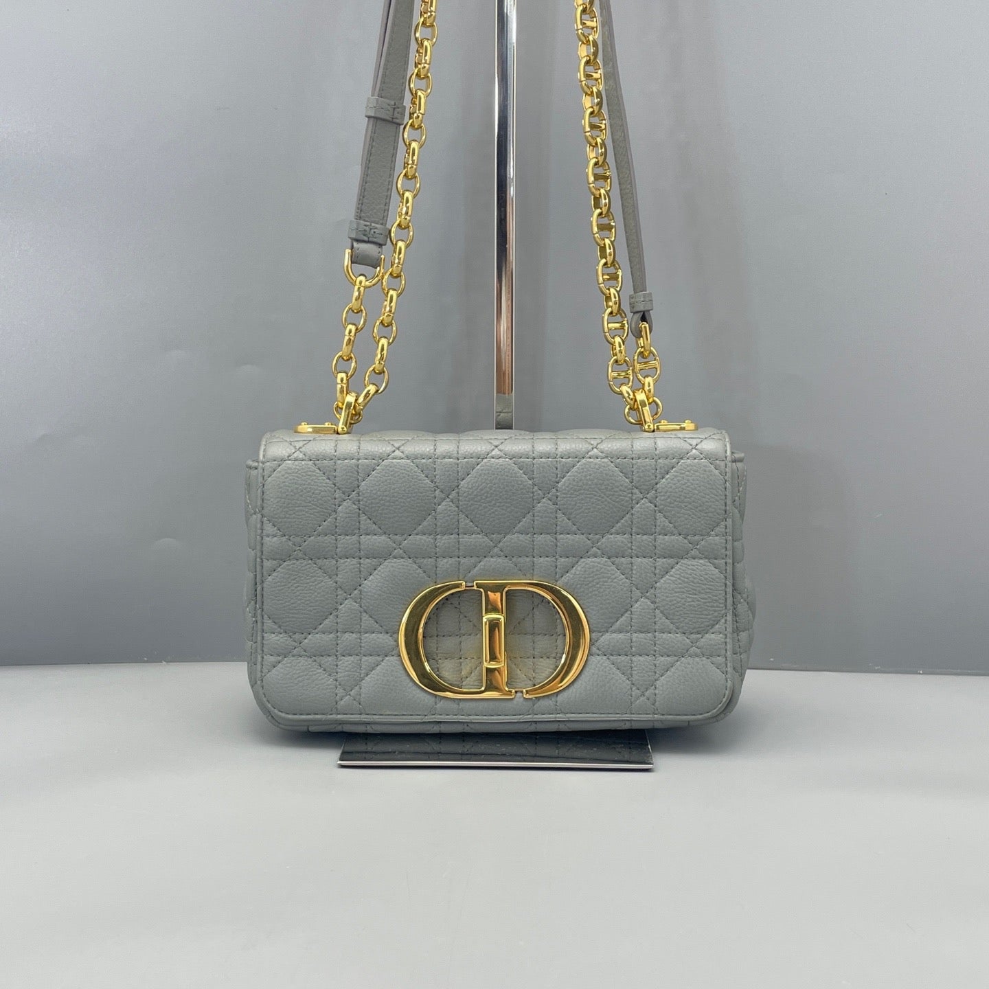 Dior - Caro Chain Bag - Grained calfskin leather - Haze Blue - (Mini)