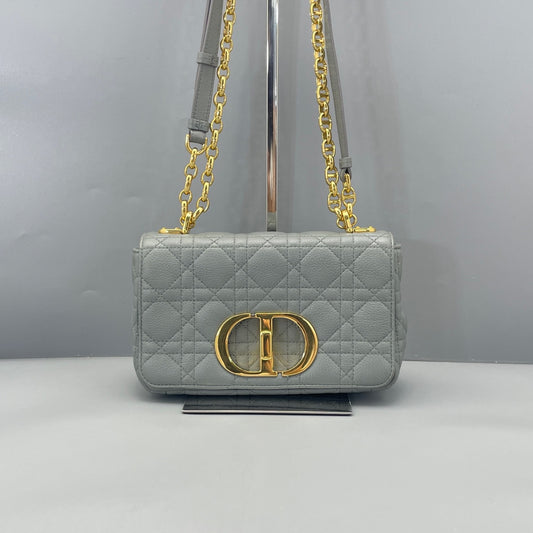Dior - Caro Chain Bag - Grained calfskin leather - Haze Blue - (Mini)