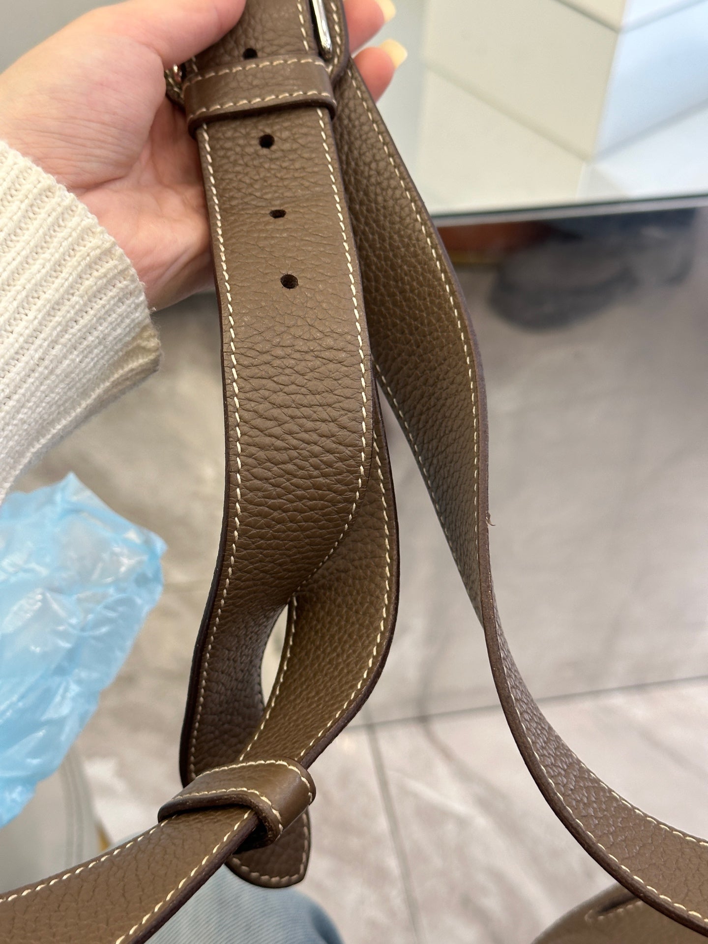 Hermès - Steve - Taurillon Clemence leather - Elephant Grey - (medium)