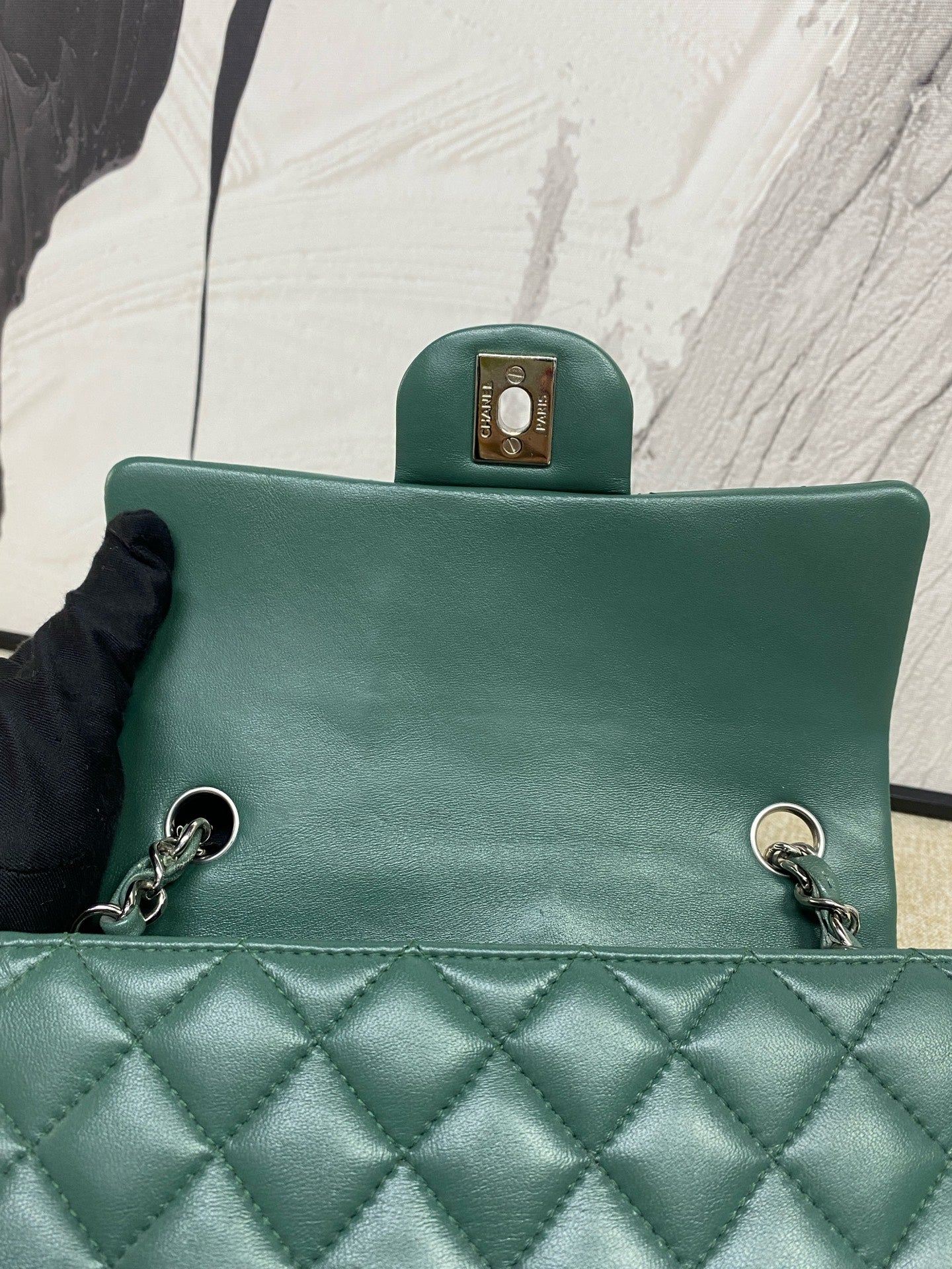 Chanel - Classic Flap Mini - Lambskin leather - Green - (mini)