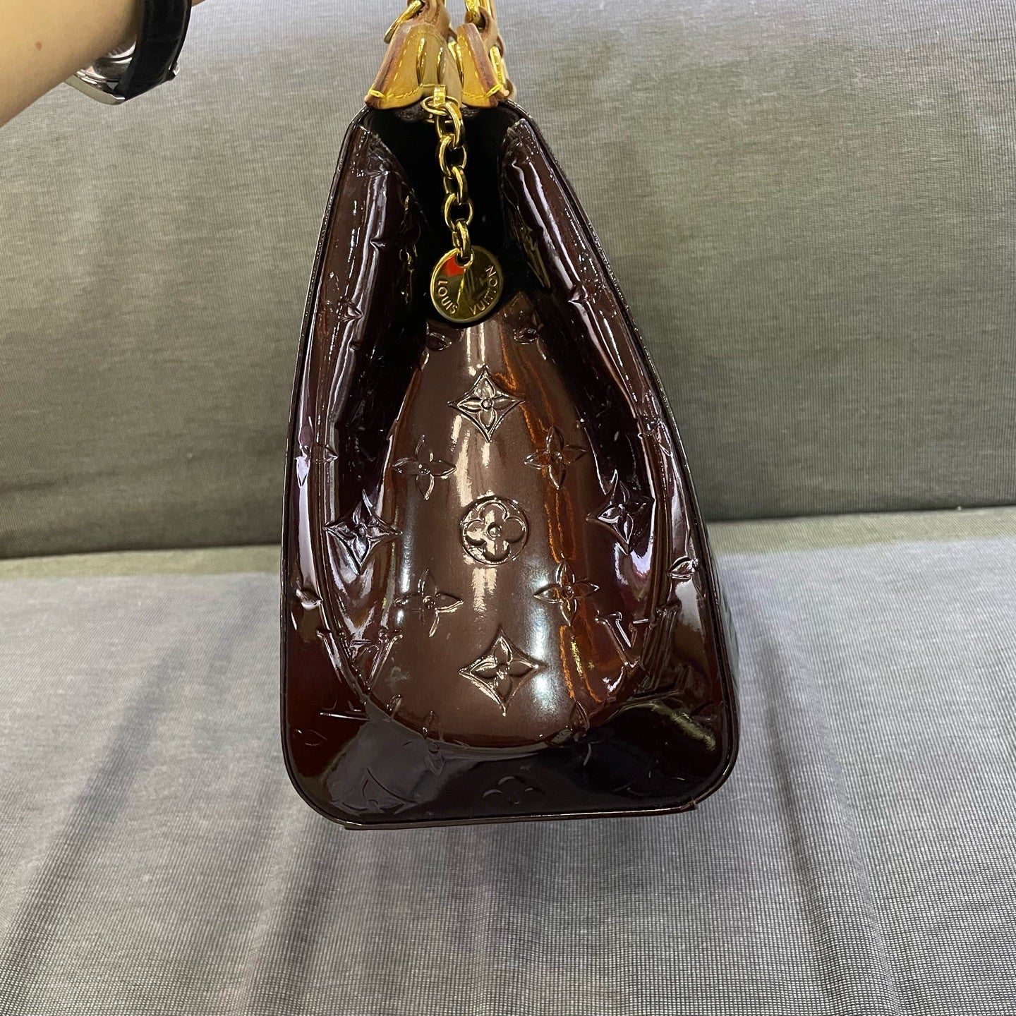 Louis Vuitton - Doctors Bag - Patent leather - Burgundy - (medium)