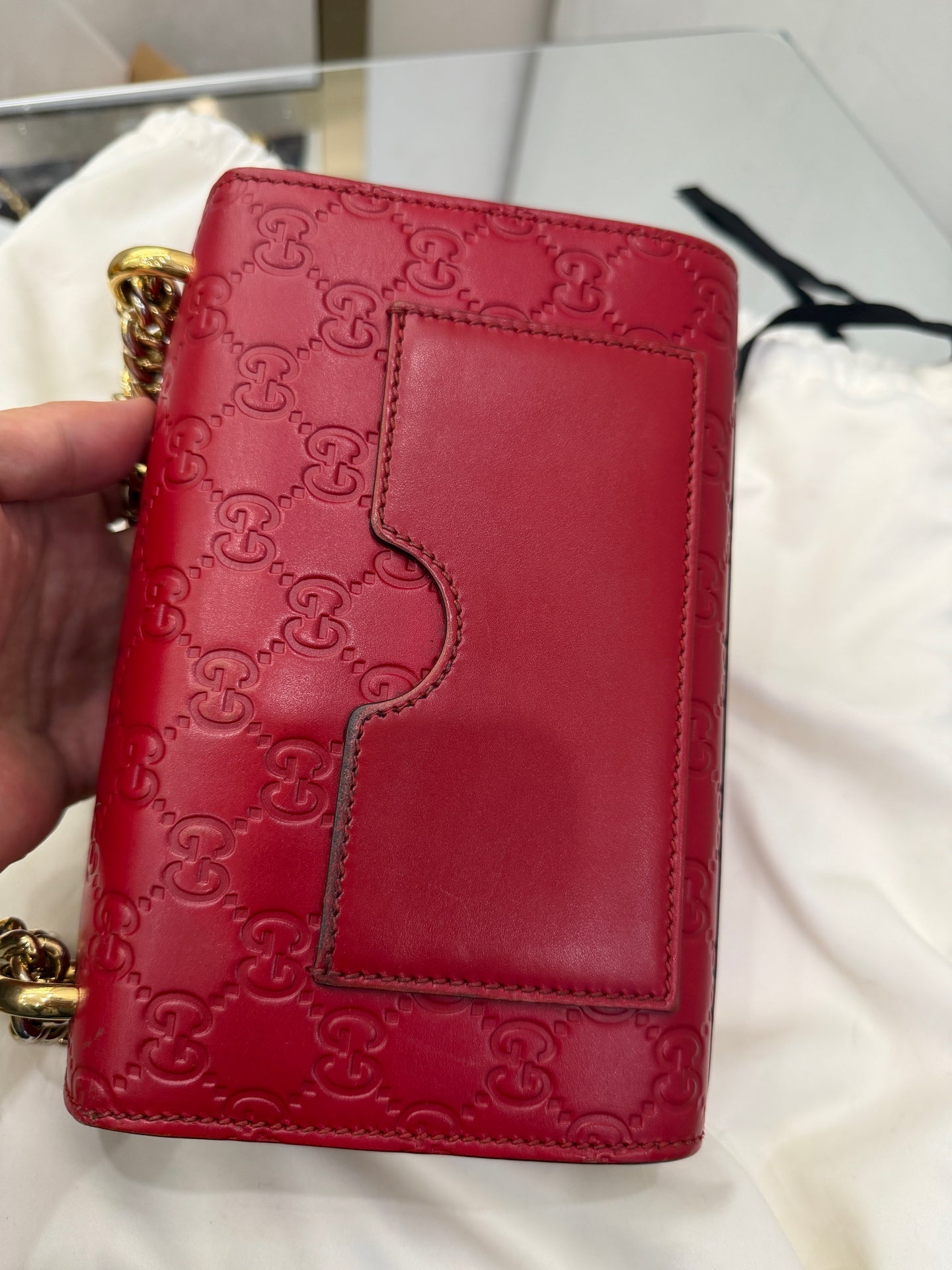 Gucci - Padlock - Guccissima embossed leather - Red - (small)