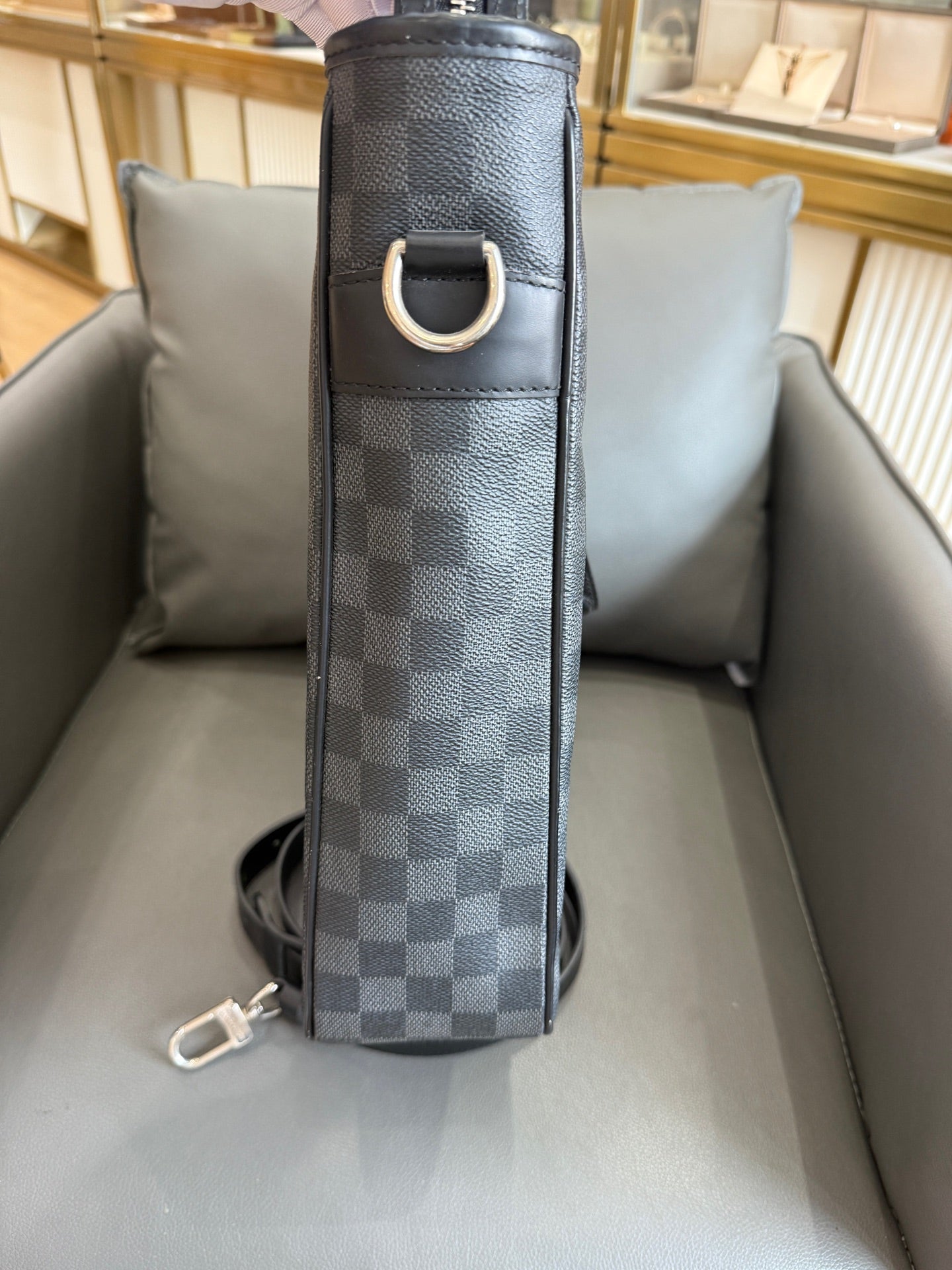 Louis Vuitton - Porte-Documents Jour - Damier Graphite coated canvas with leather trim - Grey - (Medium)