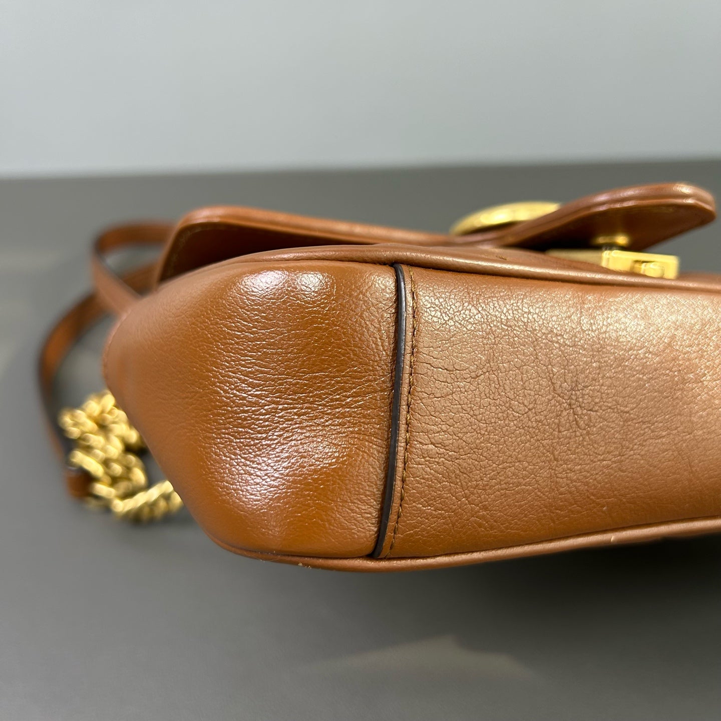 Gucci - GG Marmont Matelassé Shoulder Bag 22 - Leather - Brown - (Medium)