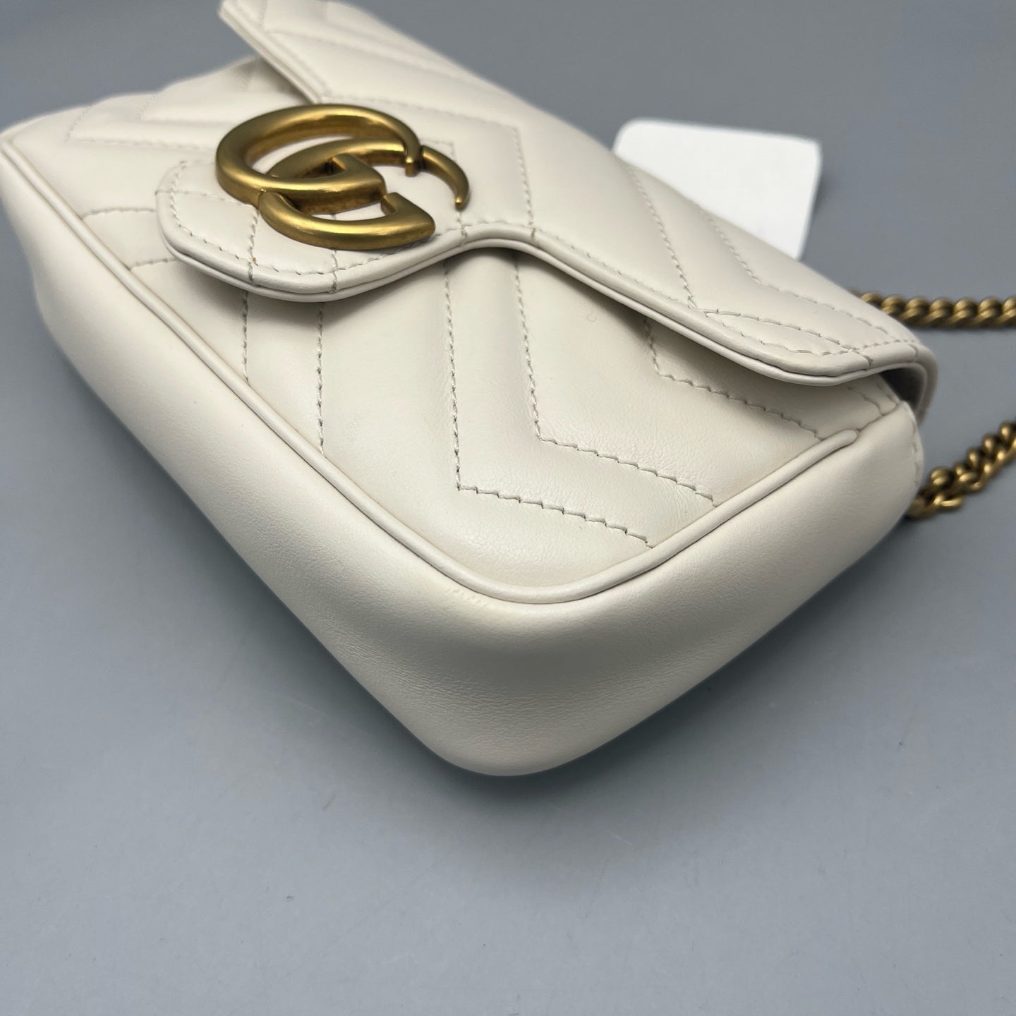Gucci - GG Marmont Super Mini Bag - Leather - White - (mini)