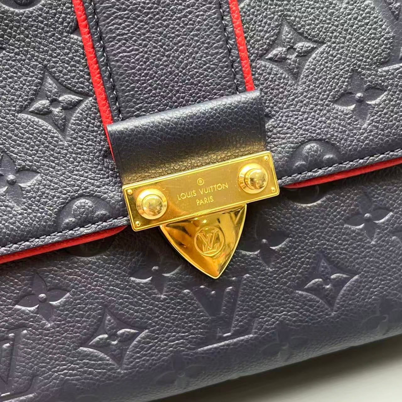 Louis Vuitton - Saint Sulpice PM - Monogram Empreinte leather - Navy with Red accents - (medium)