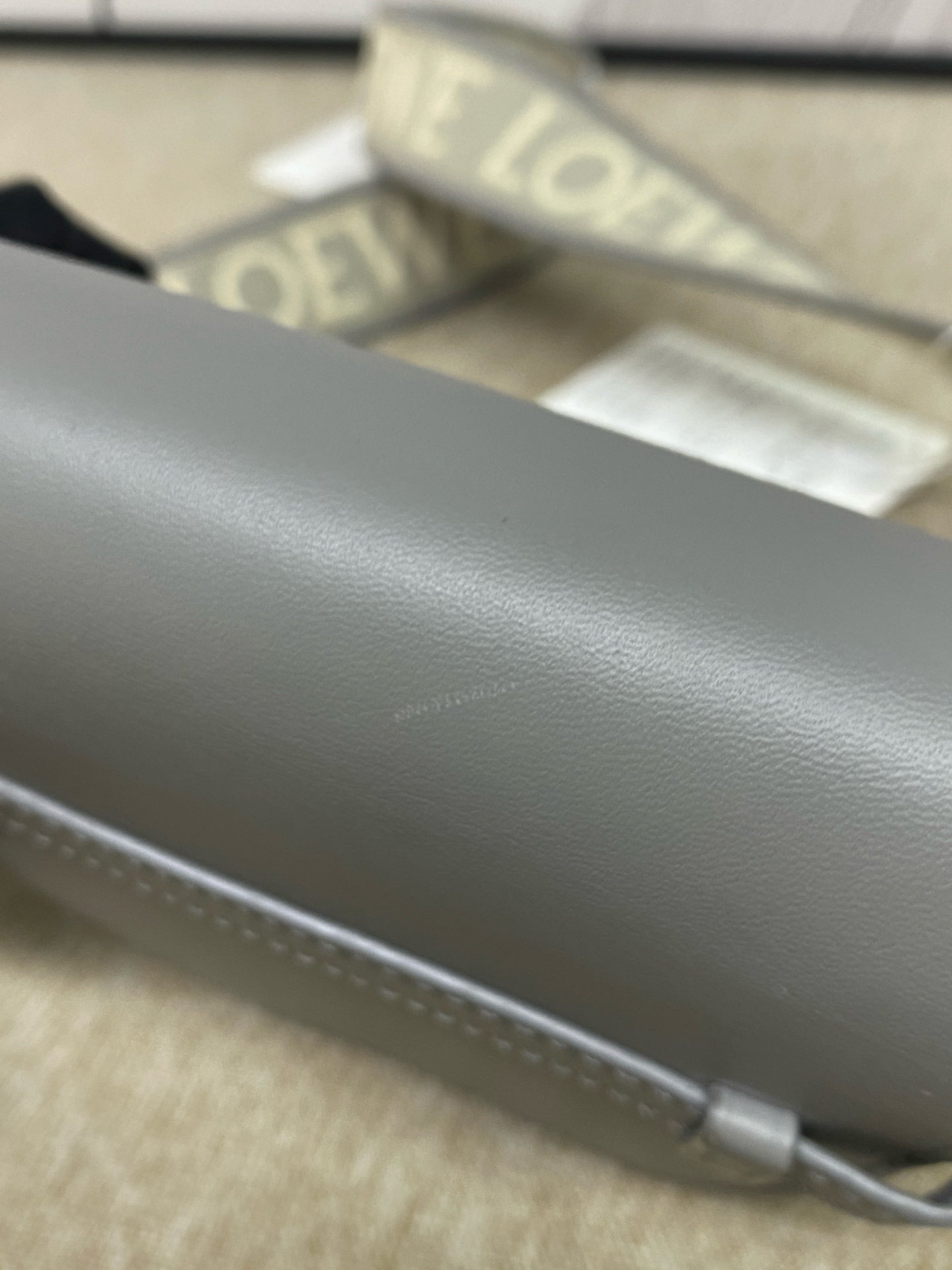 Loewe - Gate Mini Saddle Bag - Calfskin leather - Grey - (mini)