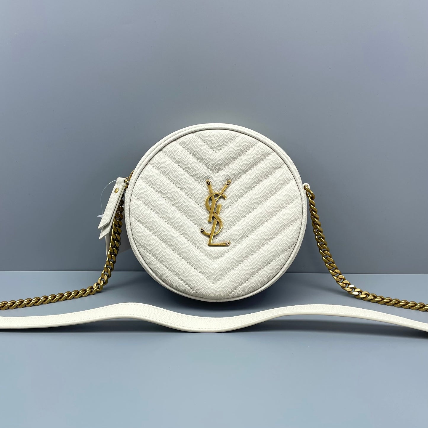 Saint Laurent - Circle Bag - Grained leather - White - (mini)