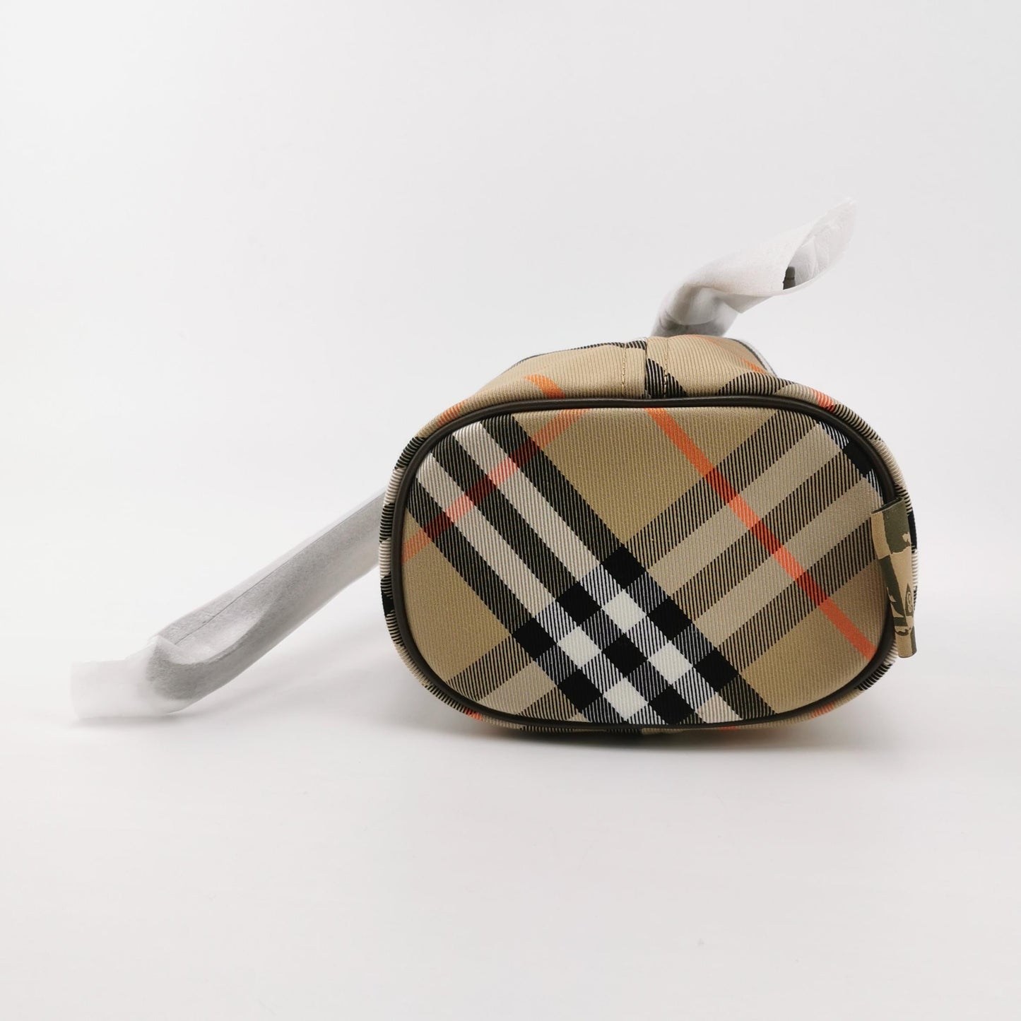 Burberry - Small Bucket Bag - Cotton canvas with leather trim - Beige - (mini)