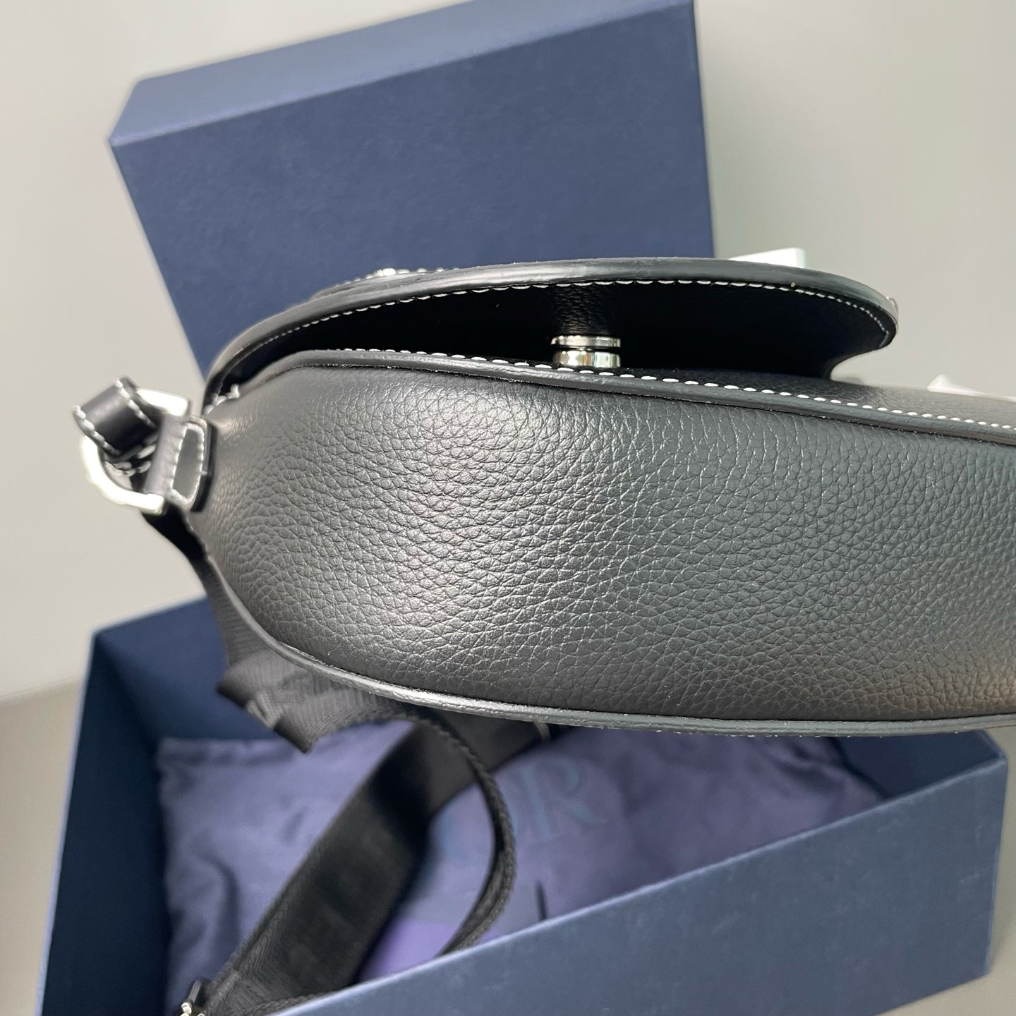 Dior - Saddle Bag - Grained leather - Black - (small)