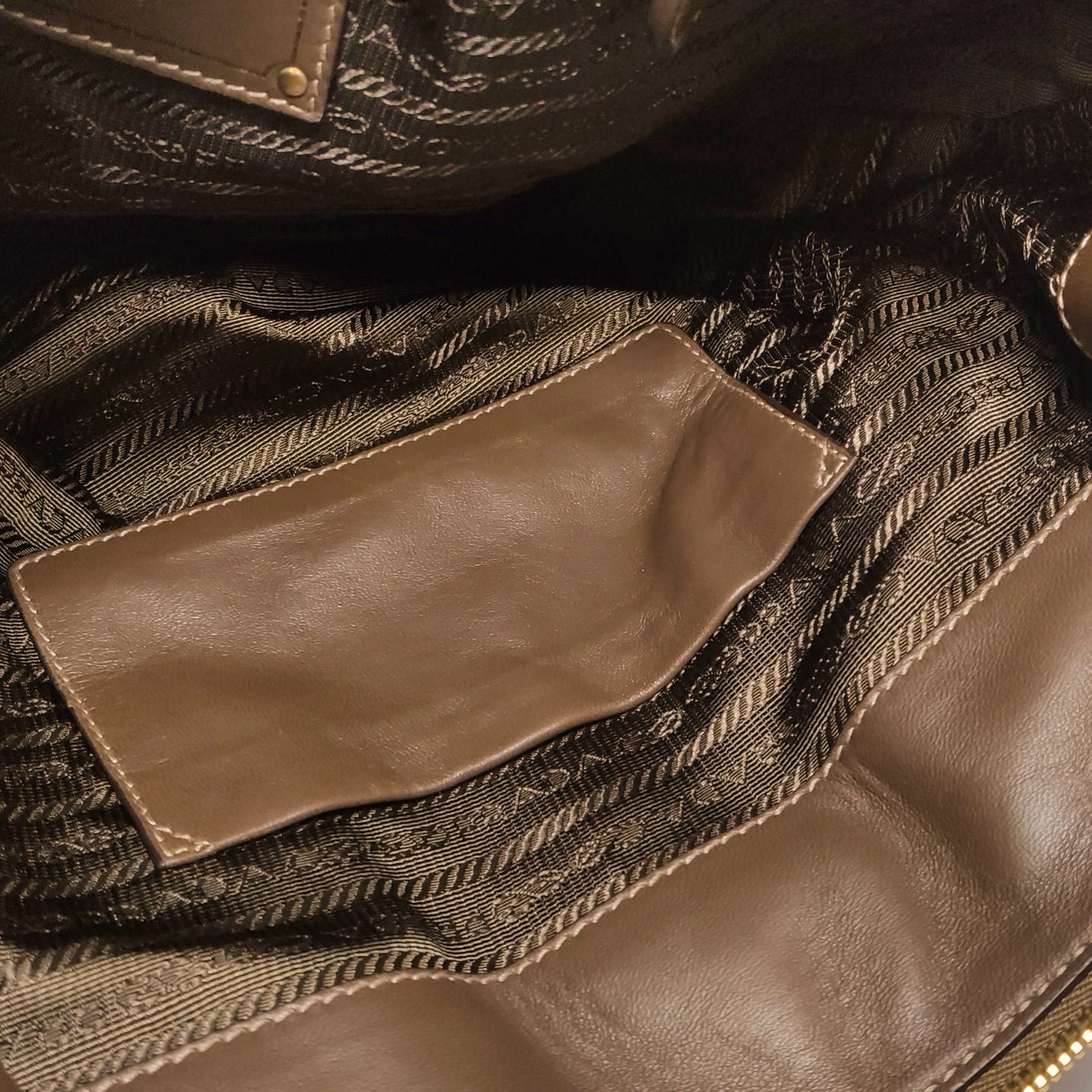 Prada - 1BA841-QXO-F0002 - Nylon - Olive Green with Brown Accents - (Medium)