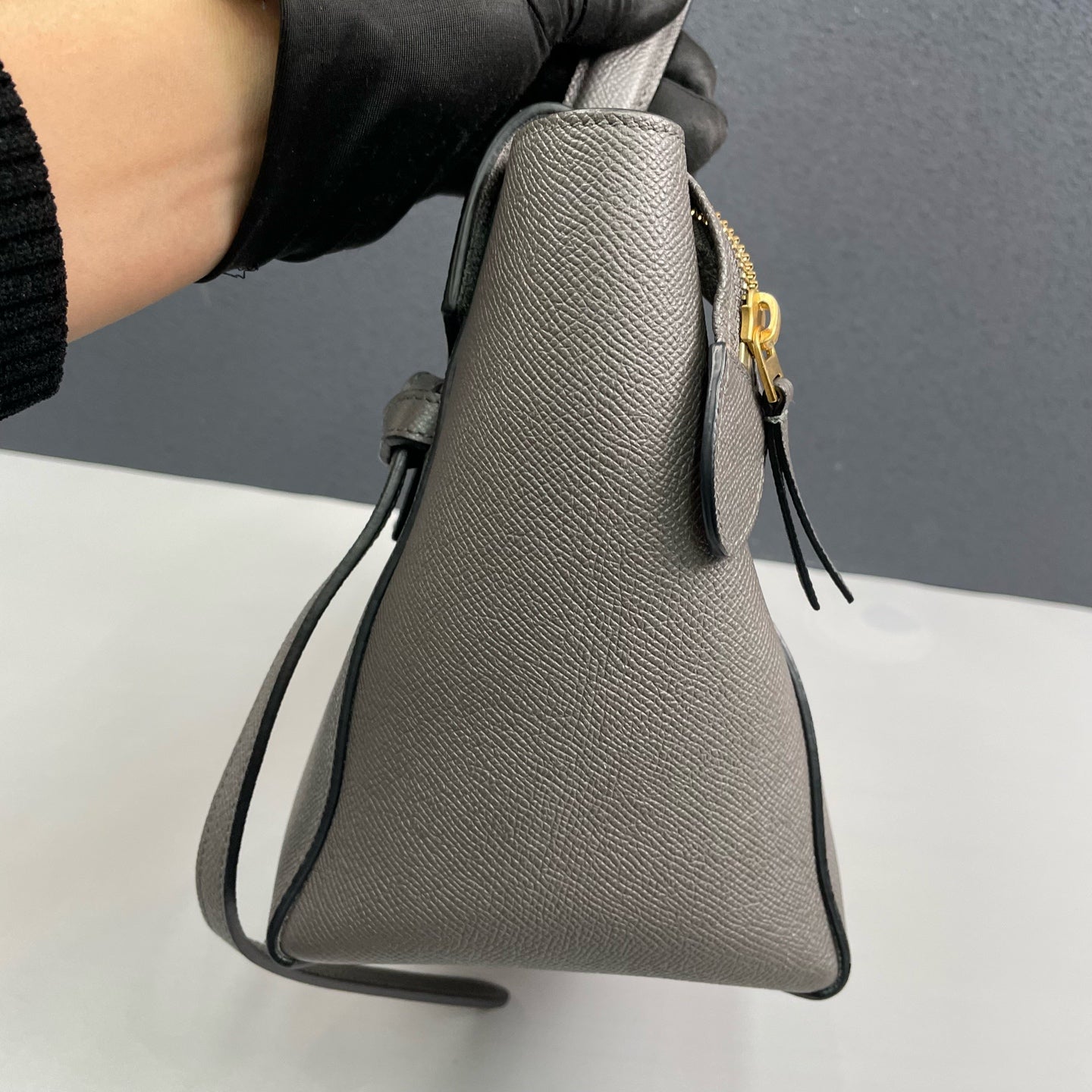 Celine - Belt Bag Micro - Grained Calfskin Leather - Dark Grey - (Micro)