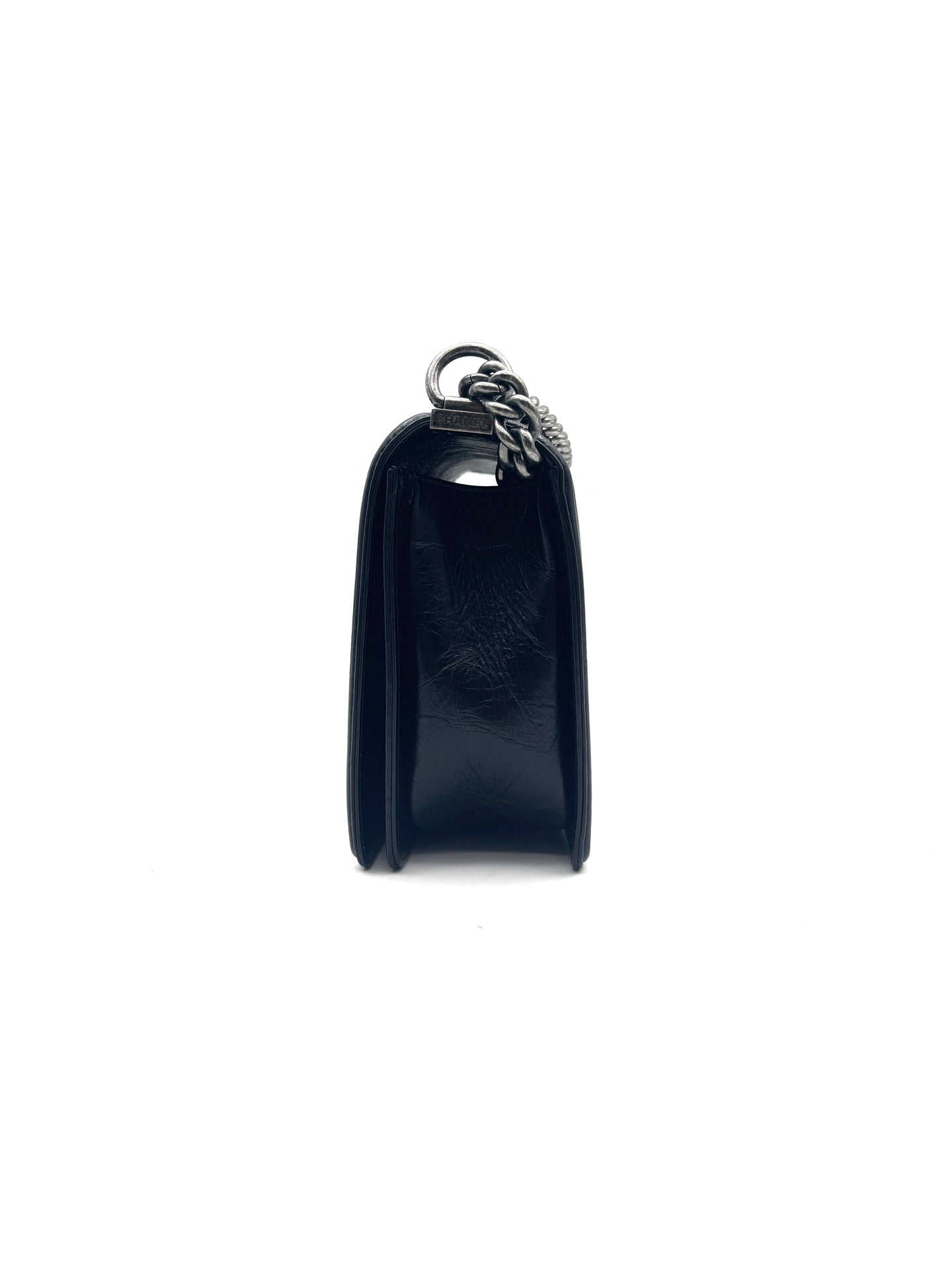 Chanel - Boy Bag - Aged calfskin leather - Black - (Medium)