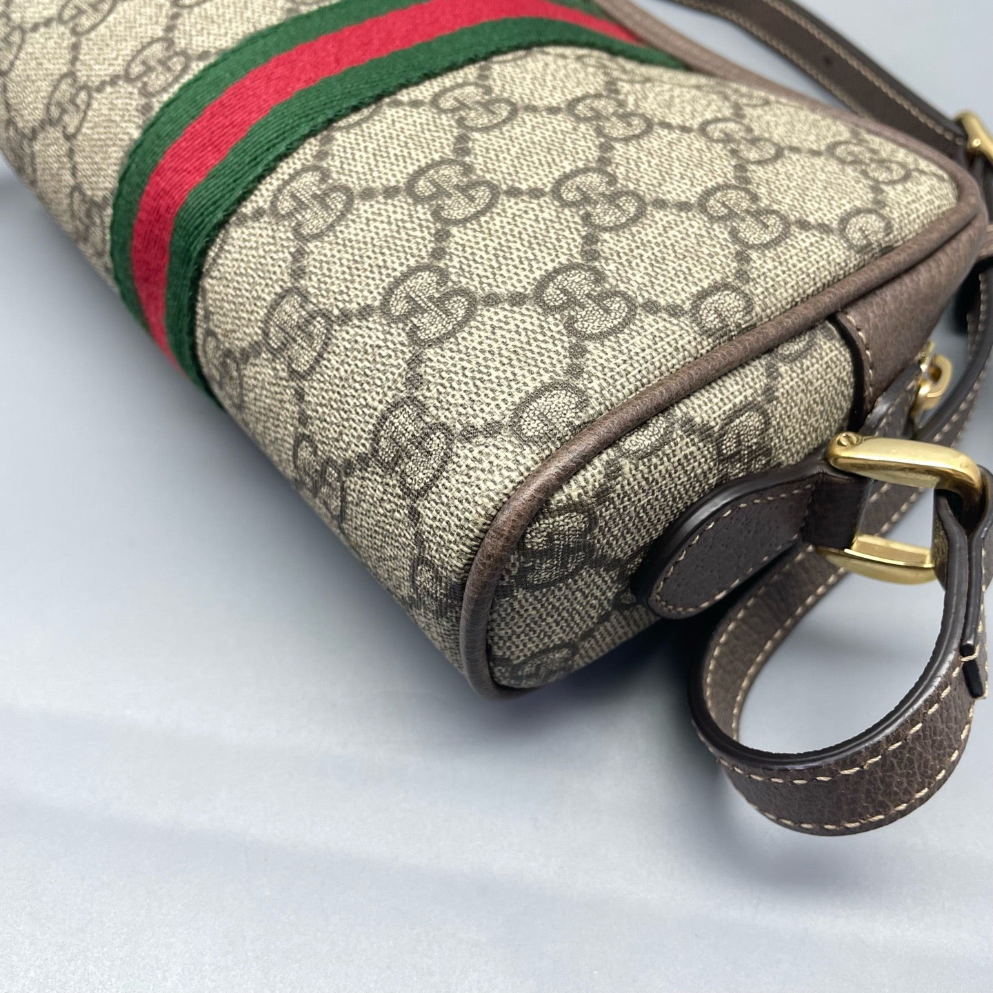 Gucci - Ophidia GG Supreme Camera Bag - GG Supreme canvas with leather trim - Brown - (mini)