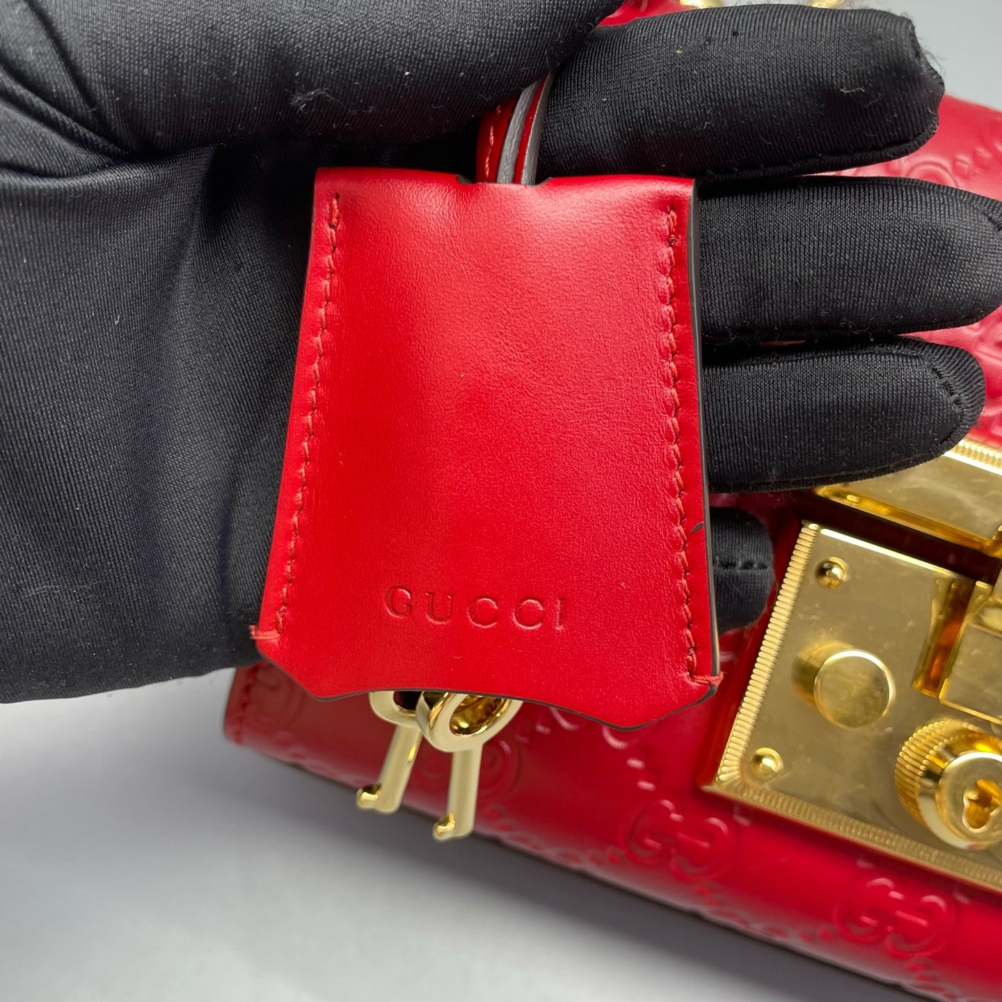 Gucci - Padlock - Leather - Red - (small)