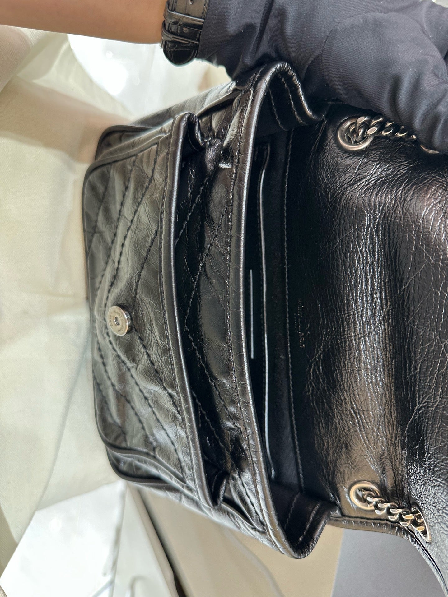 Saint Laurent - Niki Baby - Calfskin leather - Black - (mini)