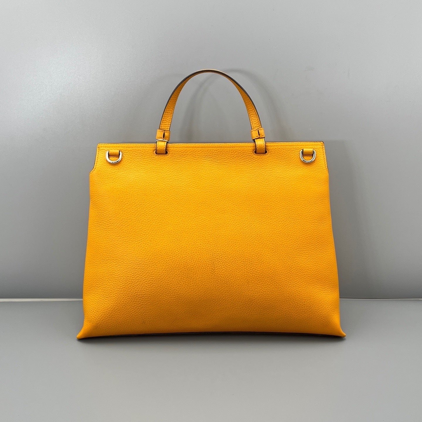 Gucci - Gucci Bamboo Lock Top Handle Bag - Leather - Yellow - (Large)