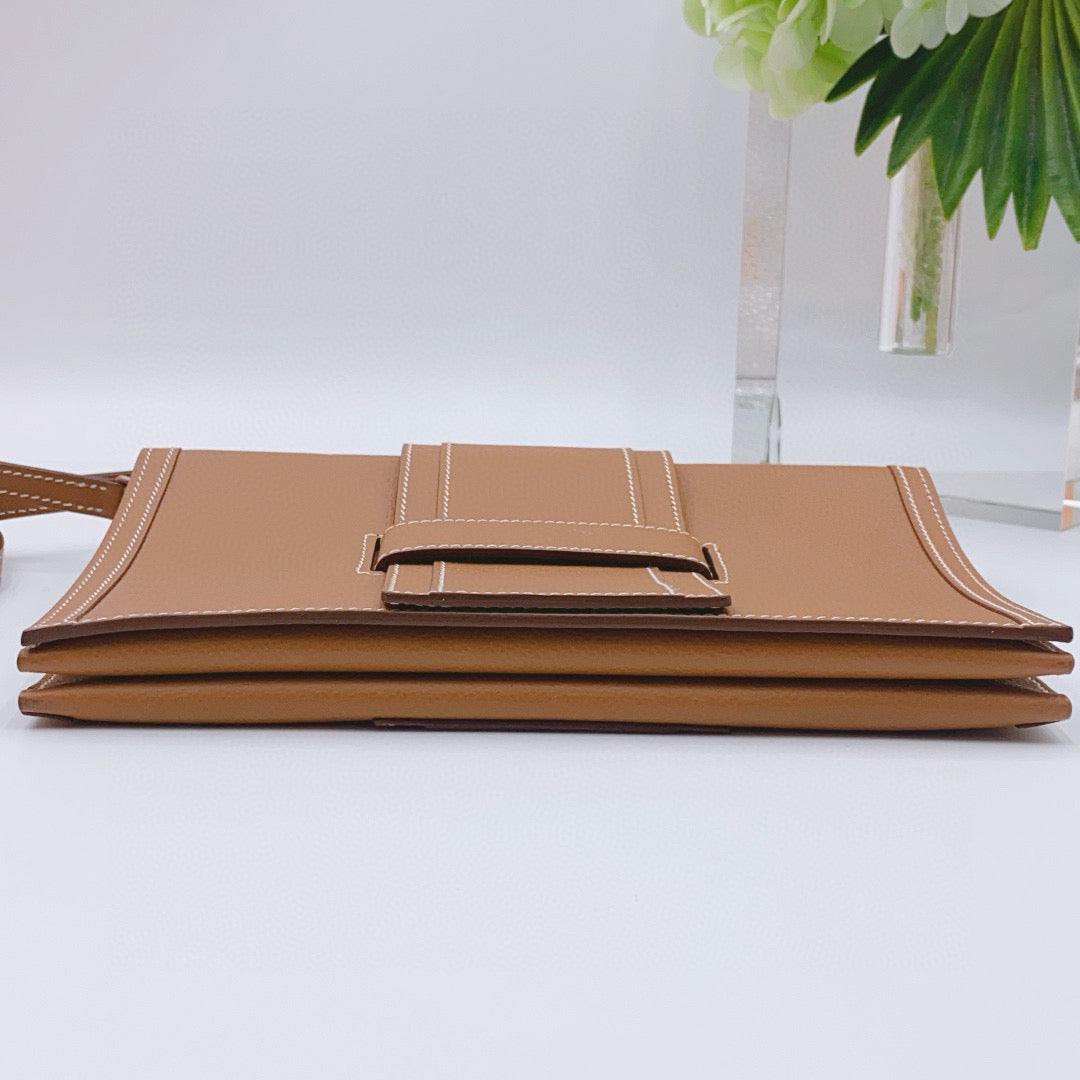 Hermès - H Passant - Evercolor calfskin leather - Golden Brown - (mini)