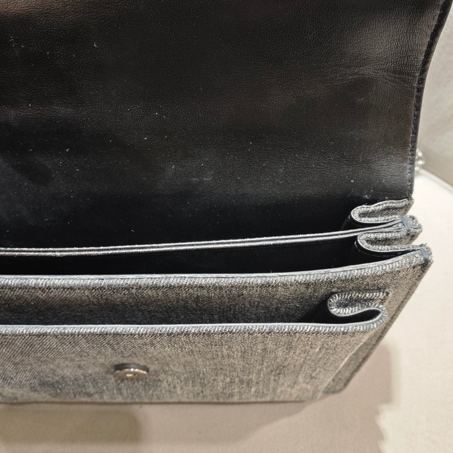 Saint Laurent - Sunset Bag - Denim - Jeans - Grey - (small)